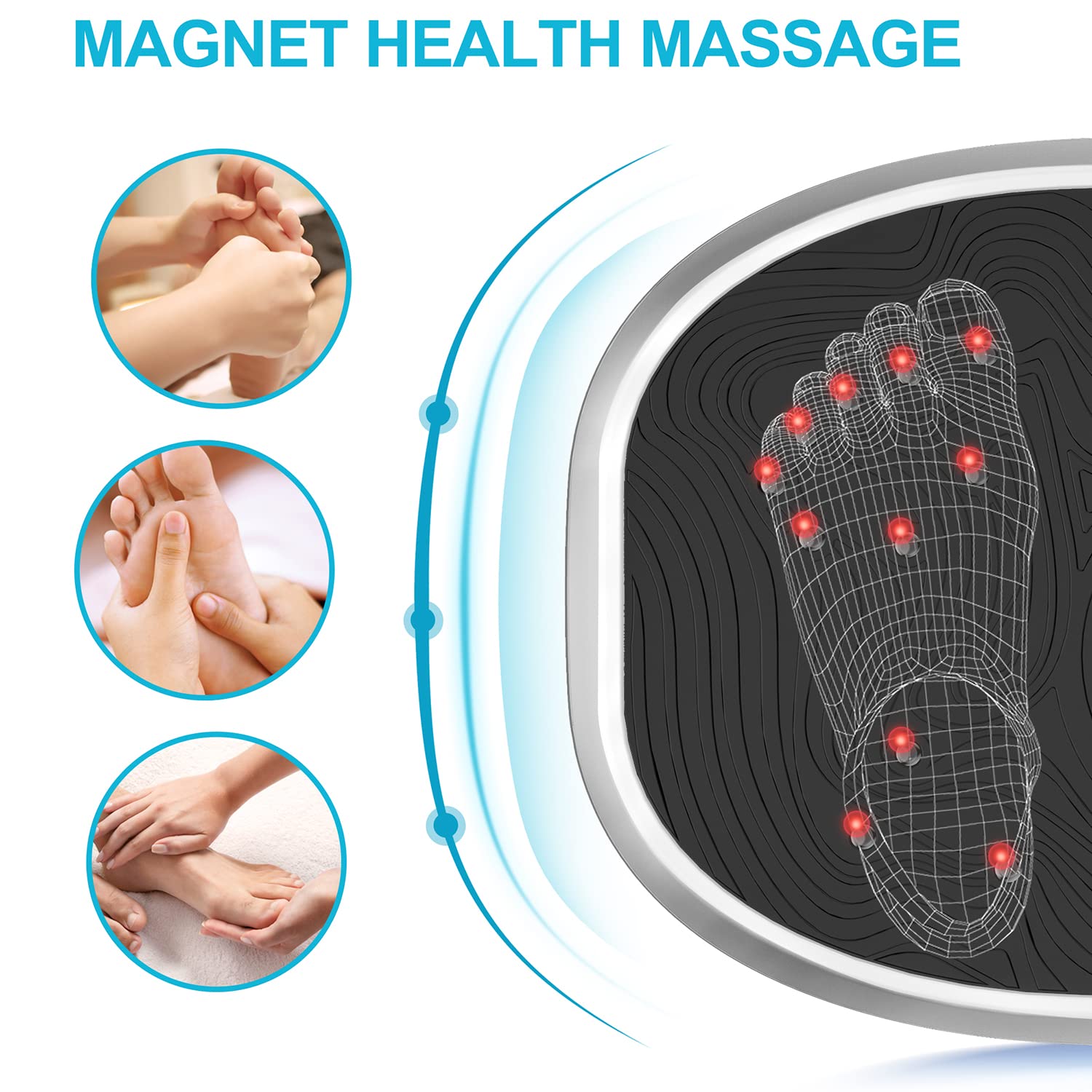 AXV Vibration Plate Exercise Machine - Whole Body Workout Platform for Weight Loss, Toning & Fitness - Power Vibration Technology - Perfect for Home Gyms, Wellness & Body Shaping - Ideal for Post-Workout Recovery, Senior Fitness & Low-Impact Exercise