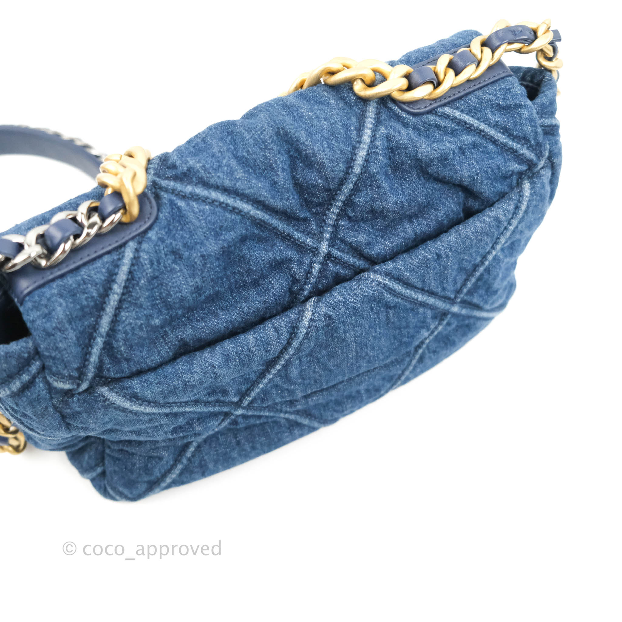 Chanel 19 Small Denim Handbag with Mixed Hardware - Luxury Designer Crossbody Bag for Women, Perfect for Everyday Use & Special Occasions