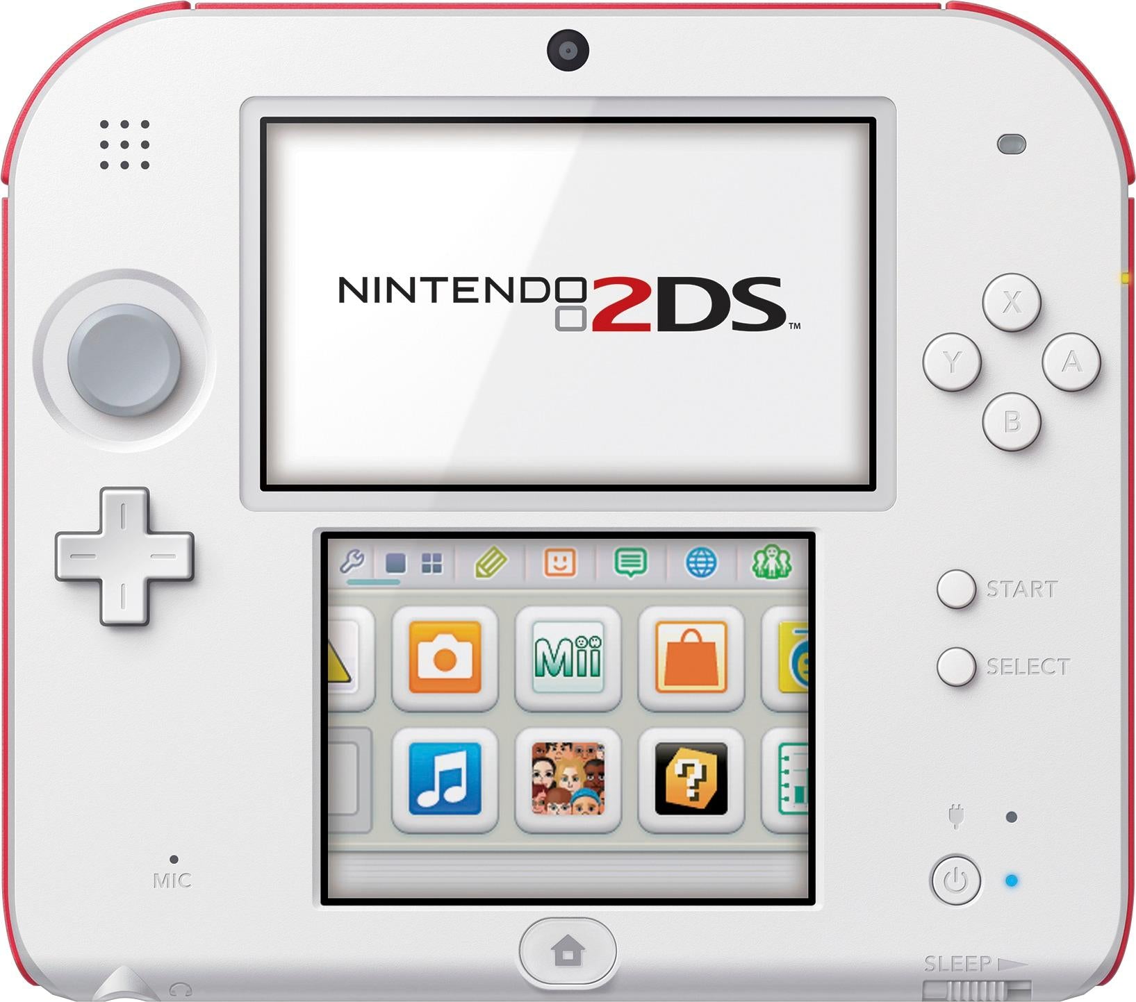 Nintendo 2DS Scarlet Red & White Handheld Gaming Console - Portable Game System for Kids & Adults, Perfect for Travel & Home Entertainment