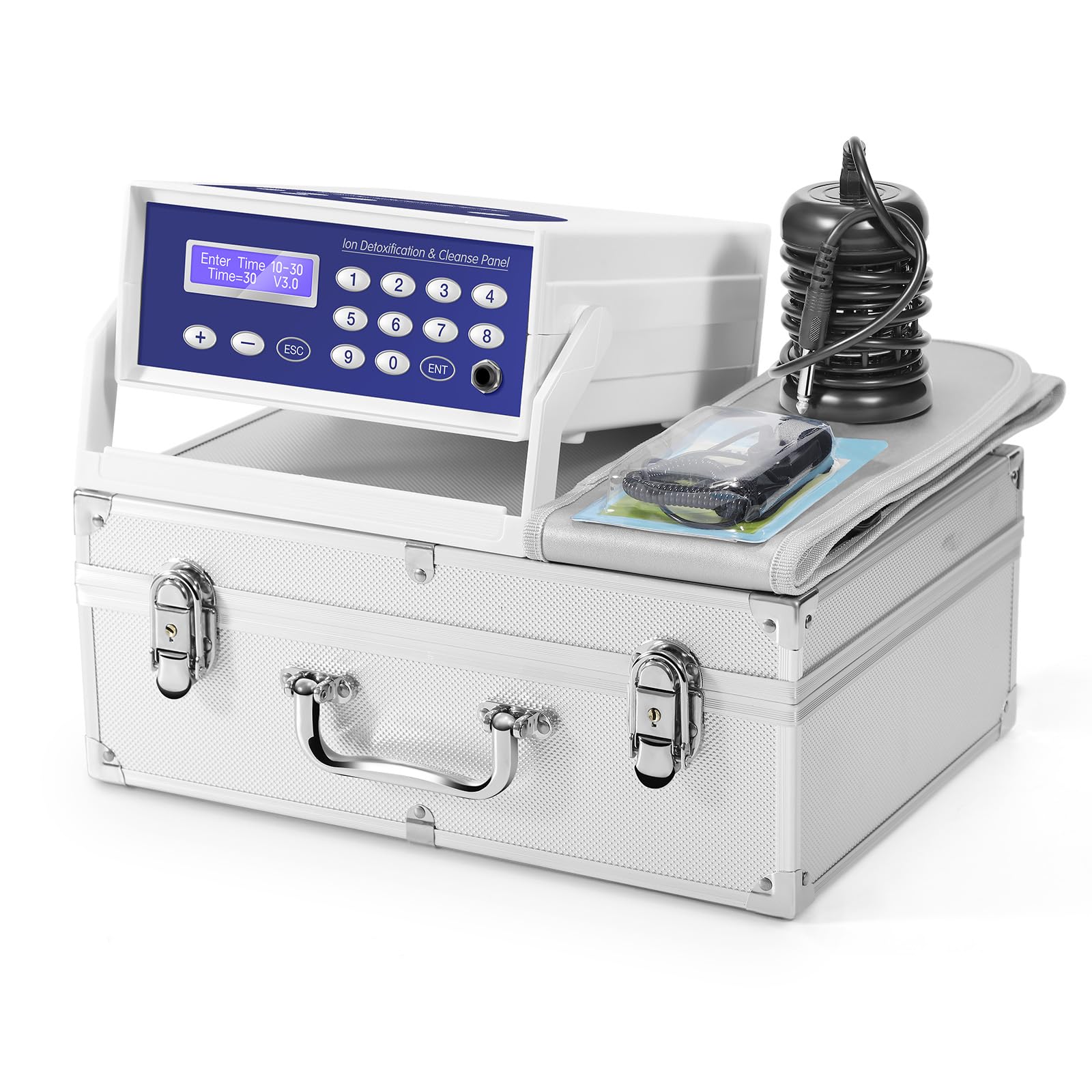 Ionic Detox Foot Bath Machine - Foot Detox Spa System with Wrist Strap & Far Infrared Waistbelt for Home Relaxation, Detoxification & Pain Relief - Perfect Holiday Gift for Health & Wellness