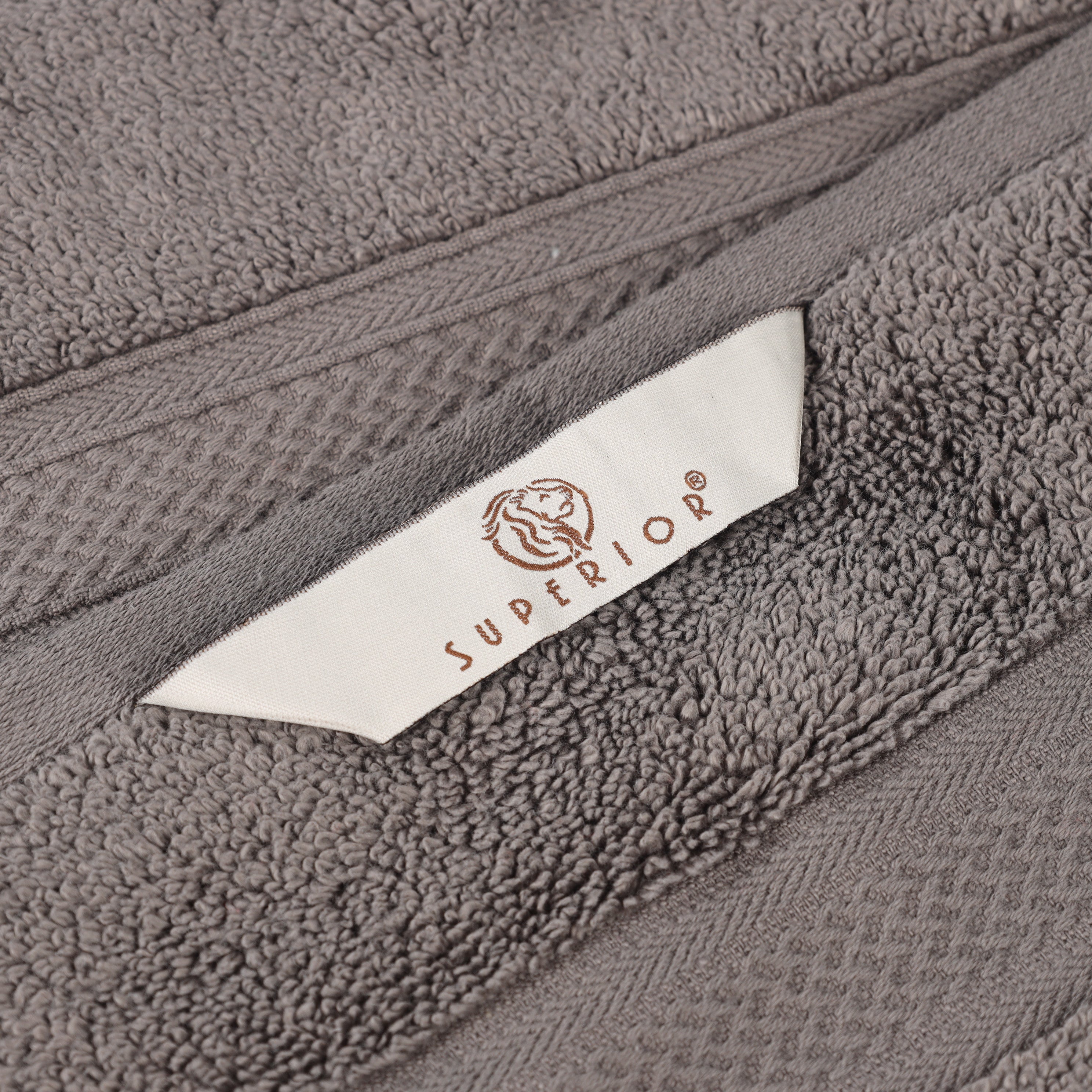 Premium Zero Twist Cotton Bath Towel Set of 2 - Ultra Soft Solid & Jacquard Chevron Design for Luxury Bathroom & Spa Experience