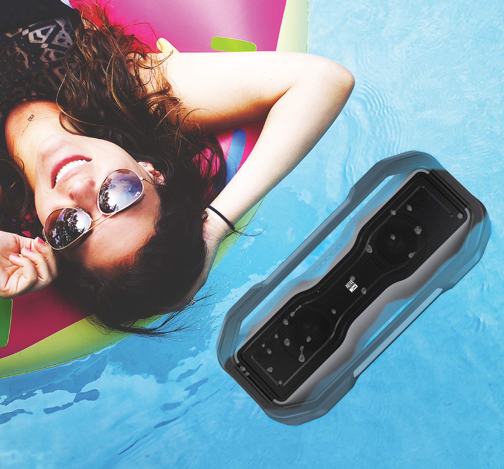 Altec Lansing x Realtree ROCKBOX XL Wireless Bluetooth Speaker - Portable Waterproof Speaker with 20-Hour Playtime, 5 LED Light Modes & Floating Design - Perfect for Pool Parties, Camping, Beach Outings & Outdoor Adventures