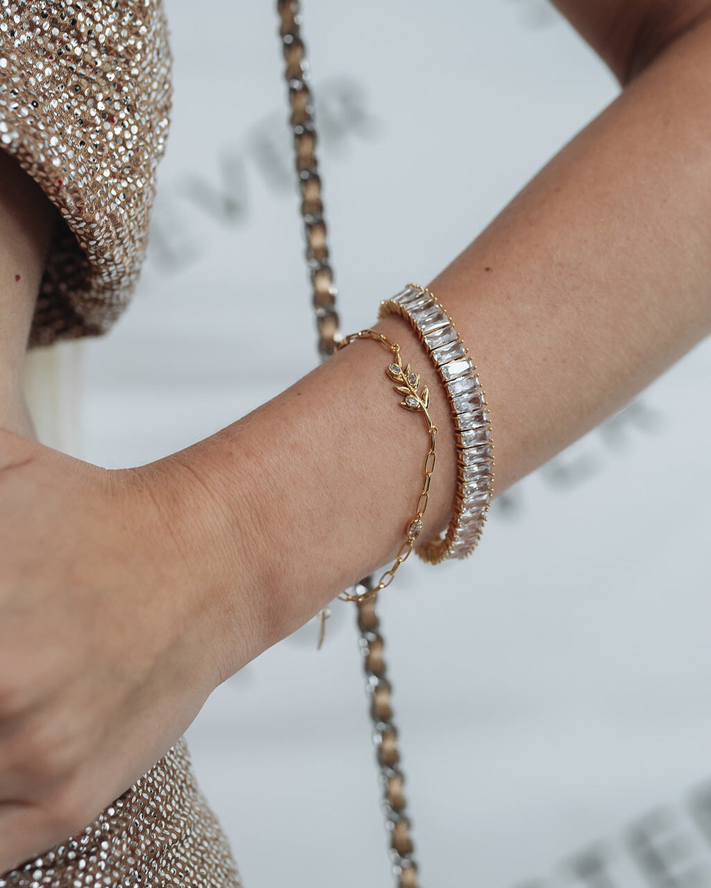 CZ Leaf & Chain Bracelet for Women - Elegant Sterling Silver Jewelry Gift for Birthday, Anniversary, Valentine's Day | Perfect for Everyday Wear, Office & Special Occasions