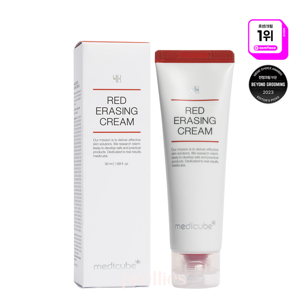 Medicube Red Erasing Cream 50ml - Korean Acne Treatment for Face, Dark Spot Corrector & Pore Minimizer - Perfect for Daily Skincare Routine & Blemish-Prone Skin