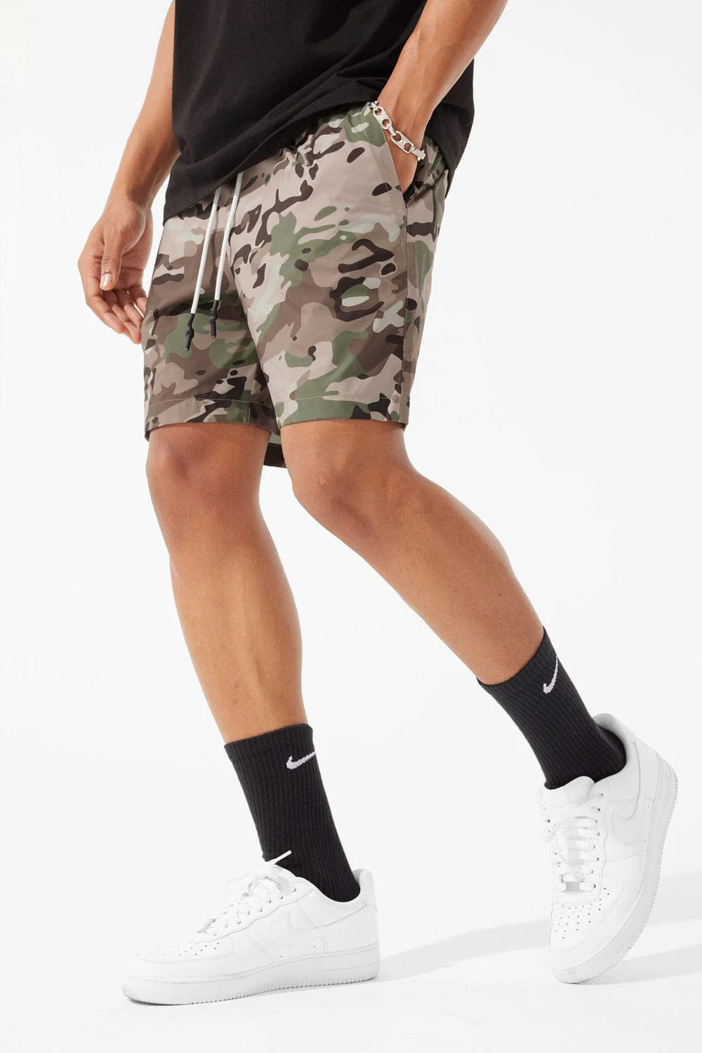 Jordan Craig Retro Ibiza Lounge Shorts - Camo 2.0 Print Men's Casual Athletic Shorts for Beach, Gym & Summer Outdoor Activities