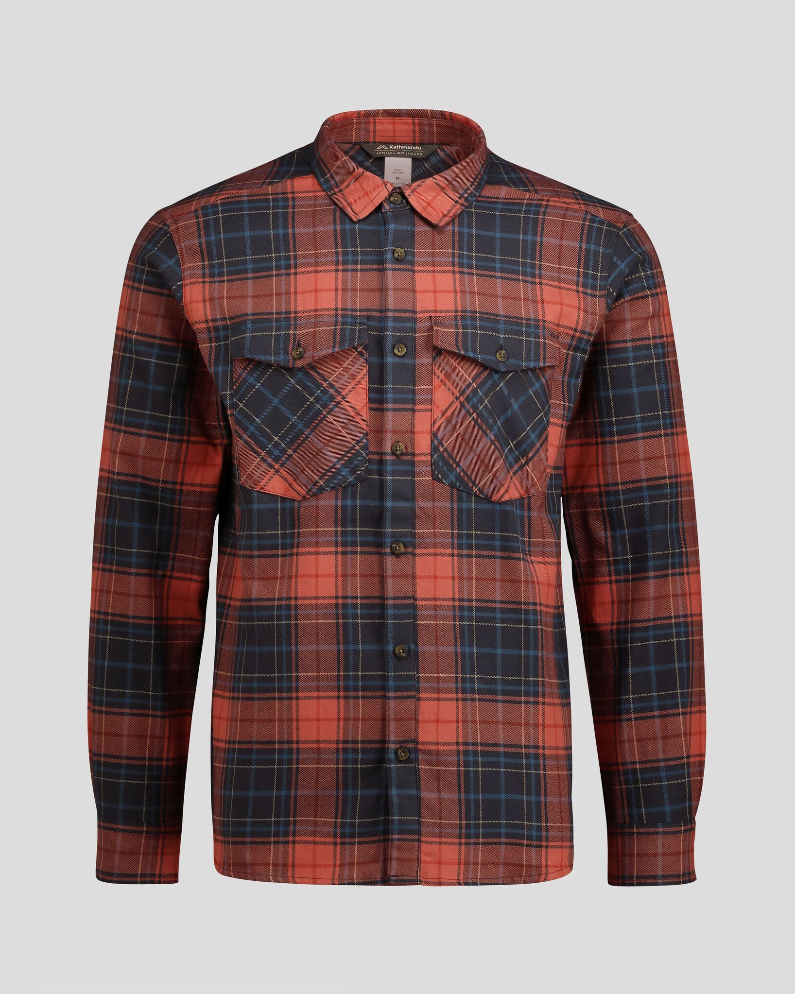 Men's Carrillon HF Long Sleeve Shirt - Hillside Plaid Spicy Chilli Pepper Pattern - Casual & Office Wear - Perfect for Work, Date Night & Outdoor Activities