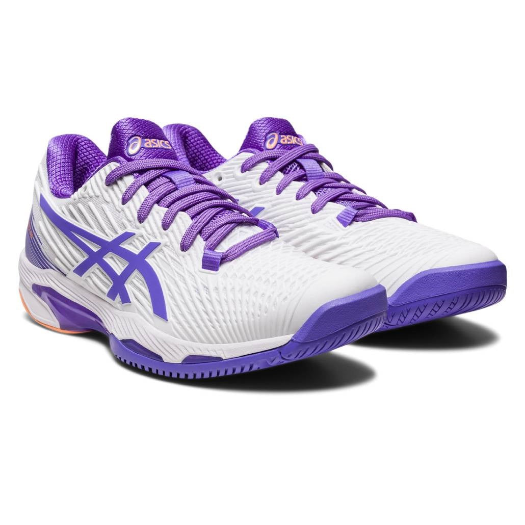 ASICS Solution Speed FF 2 Women's Tennis Shoes - Lightweight Performance Court Shoes for Women | White/Purple Colorway | Ideal for Competitive Tennis Matches & Court Training