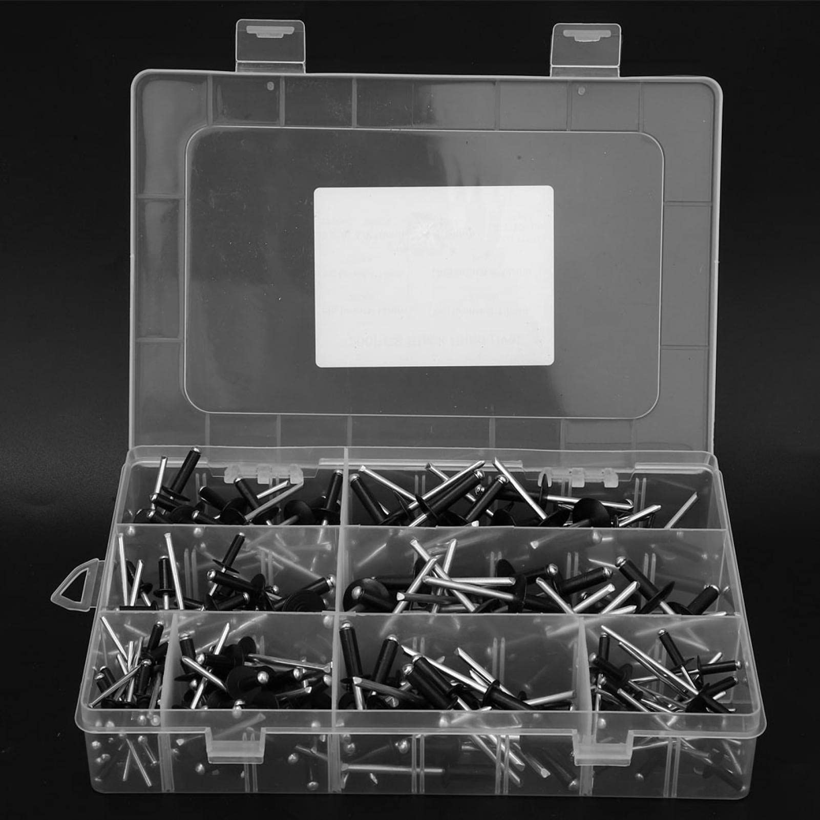 200pcs Blind Rivet Set for Industrial Production - Heavy Duty Fasteners for Metal Fabrication, Automotive & Construction