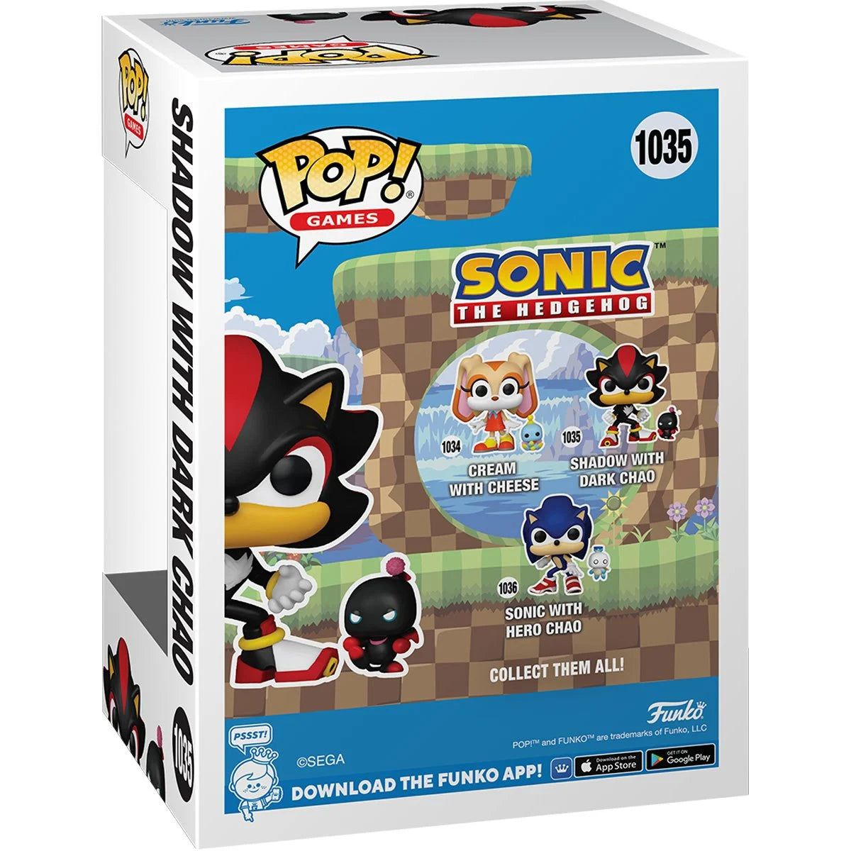 Sonic The Hedgehog Shadow with Dark Chao Action Figure - Collectible Video Game Character Toy for Kids & Fans - Perfect for Display, Play, and Gifts