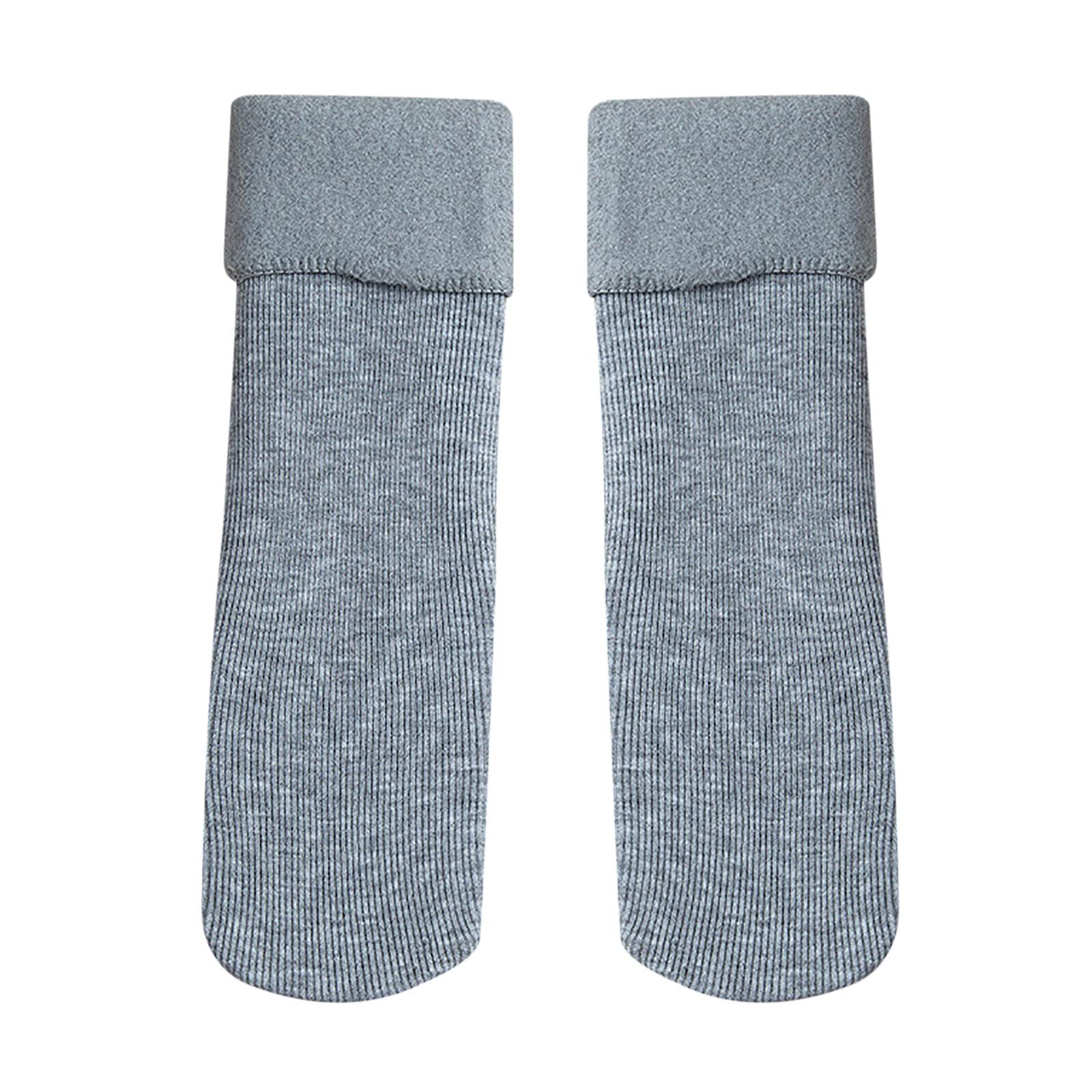 Women's Winter Warm Snow Socks - Velvet Padded Mid-Tube Cotton Socks for Outdoor & Home