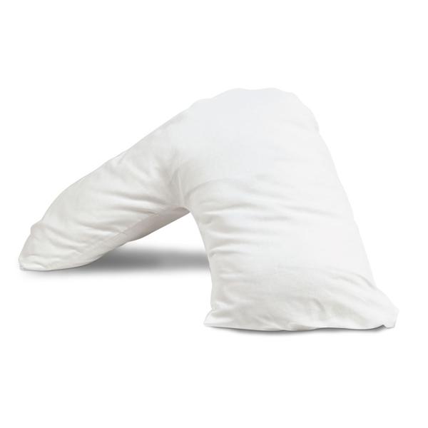 Riggs Percale Orthopedic V-Shaped Pillow Case - Breathable & Supportive for Neck Pain Relief - Perfect for Travel, Home, and Office Use