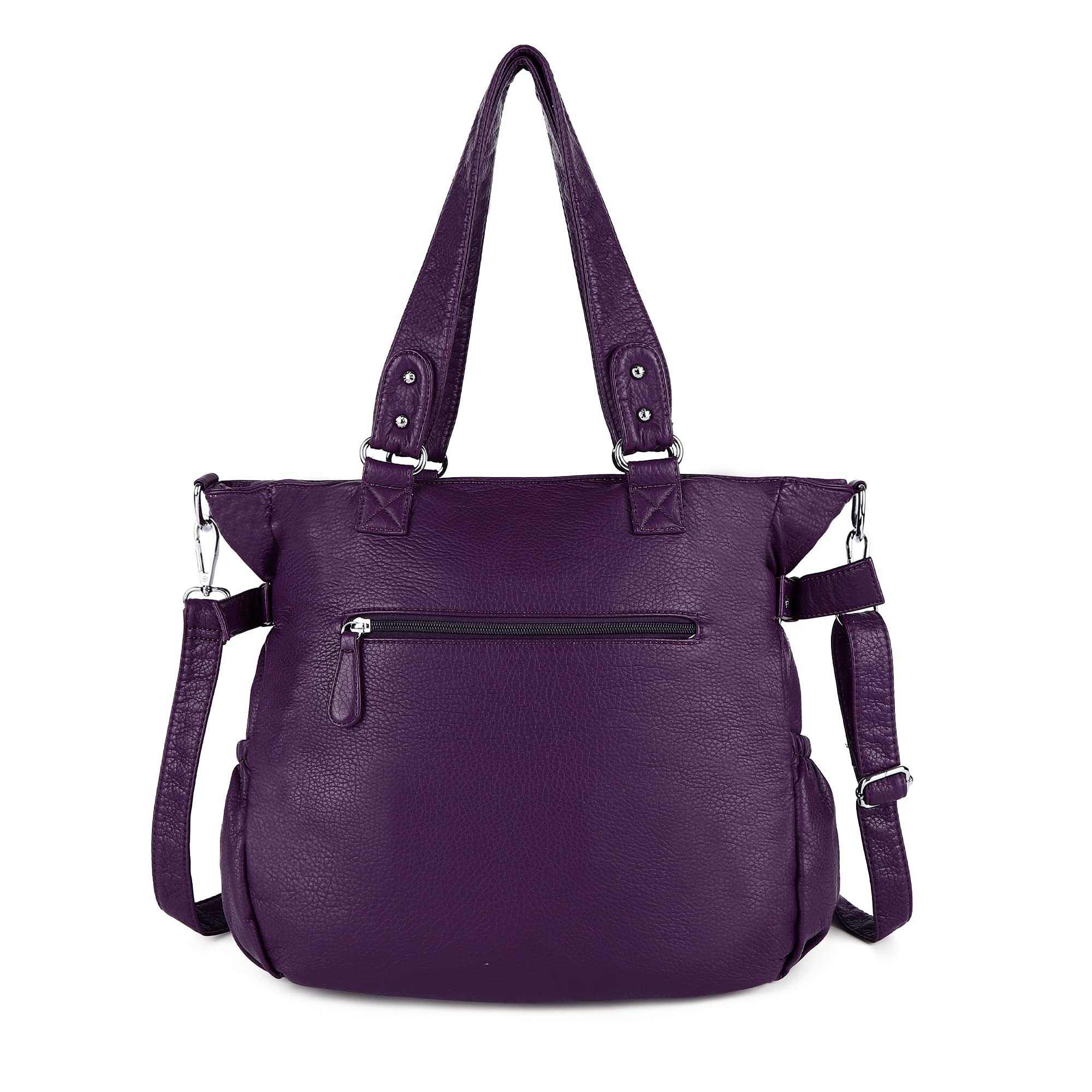 Angelkiss Women's PU Tote Shoulder Bag with Pockets - Perfect for Work & Travel