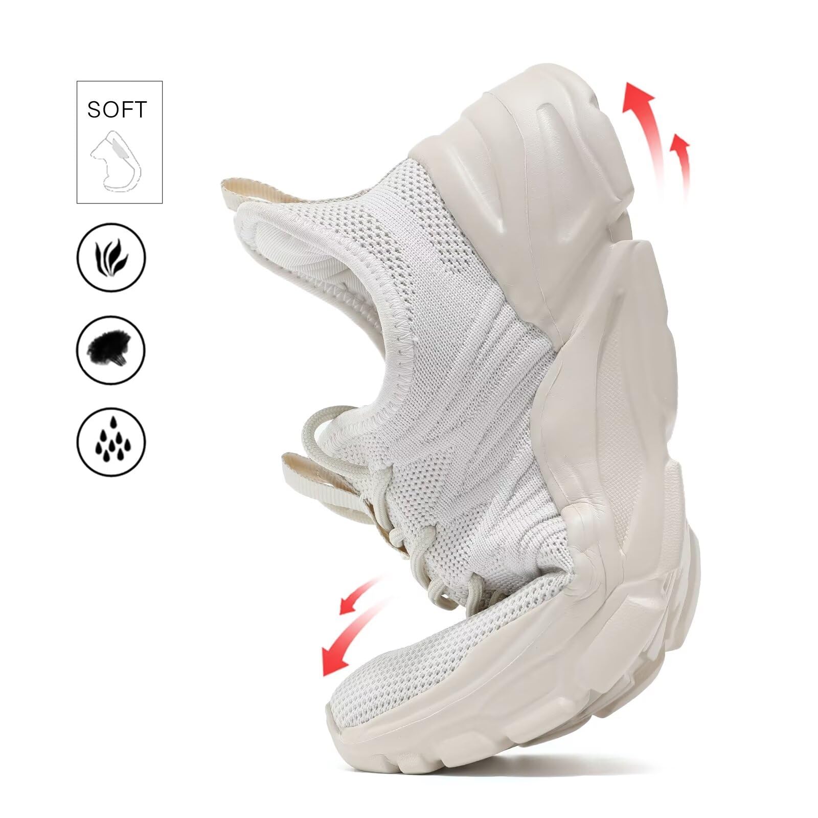 Women's Lightweight Breathable Slip-On Running Shoes - Comfortable Mesh Walking Tennis Sneakers for Casual Workout & Sports | Perfect for Jogging, Gym Training & Daily Wear