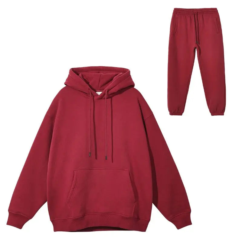 Unisex Fleece Athletic Set - Comfortable Men & Women Tracksuit for Running, Gym & Lounge Wear