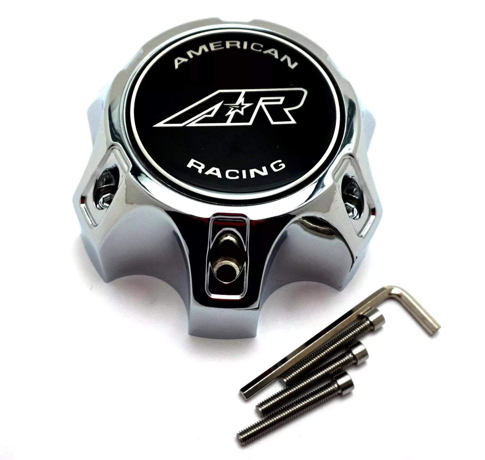 American Racing Chrome 6X135 Style A Wheel Cap - Premium Hub Cover for Ford F150 & Trucks - Durable & Stylish Accessory for Off-Road & Daily Driving