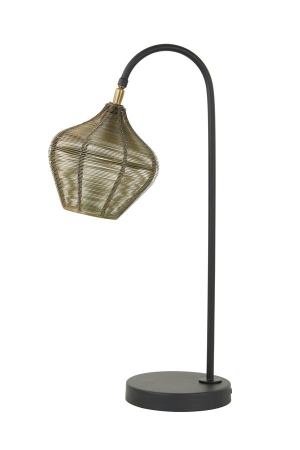 Alvaro Table Lamp - Antique Bronze & Matte Black Finish - Perfect for Bedroom, Living Room, and Office Decor
