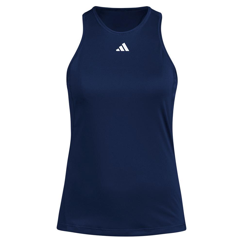 Girls Club Tennis Tank Top - Collegiate Navy - Perfect for Tennis Practice & School Sports