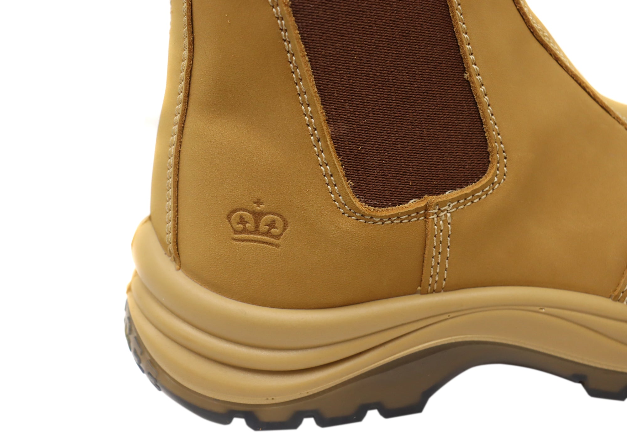 KingGee Men's Steel Toe Safety Work Boots with Gusset & Scuff Cap - Durable Construction Work Boots for Electricians, Builders and Industrial Workers