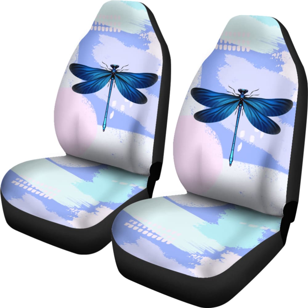 Blue Dragonfly Watercolor Car Seat Covers 213003 - Premium Custom Fit for Cars, SUVs & Trucks | Stylish & Protective Seat Protectors for Daily Commute & Road Trips