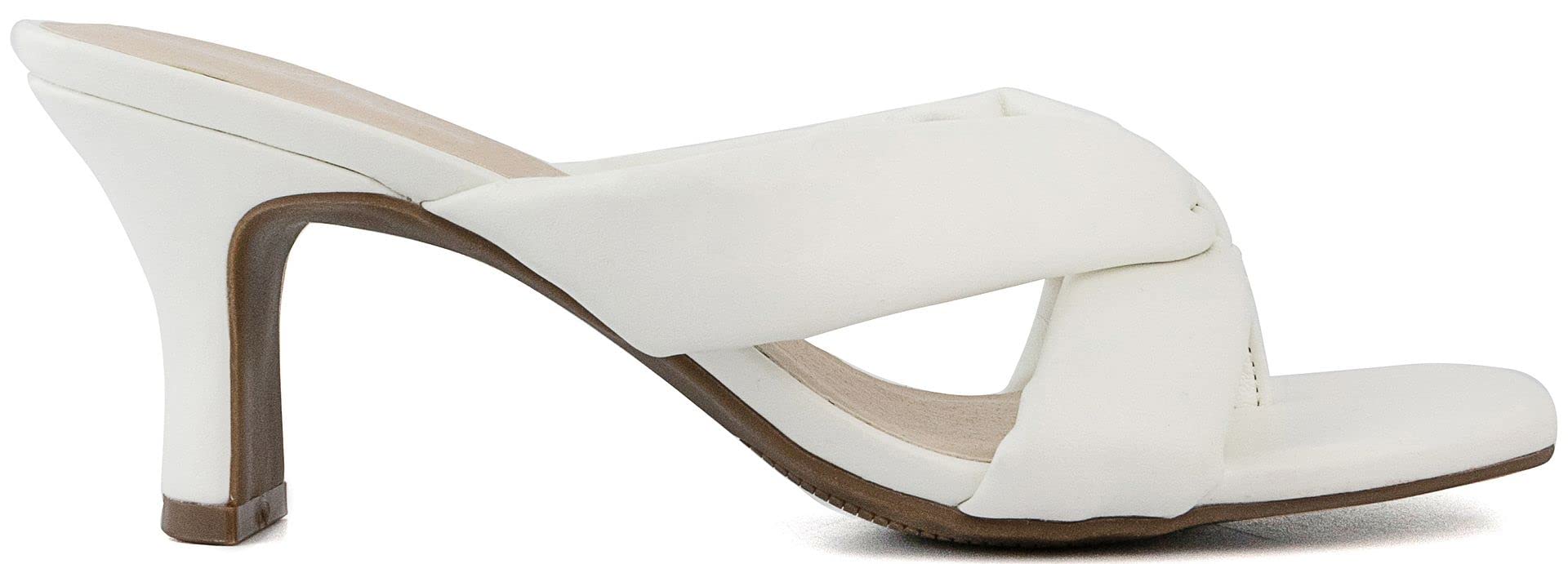 London Fog Women's Louelle Comfort Heel Sandals for Dressy Occasions