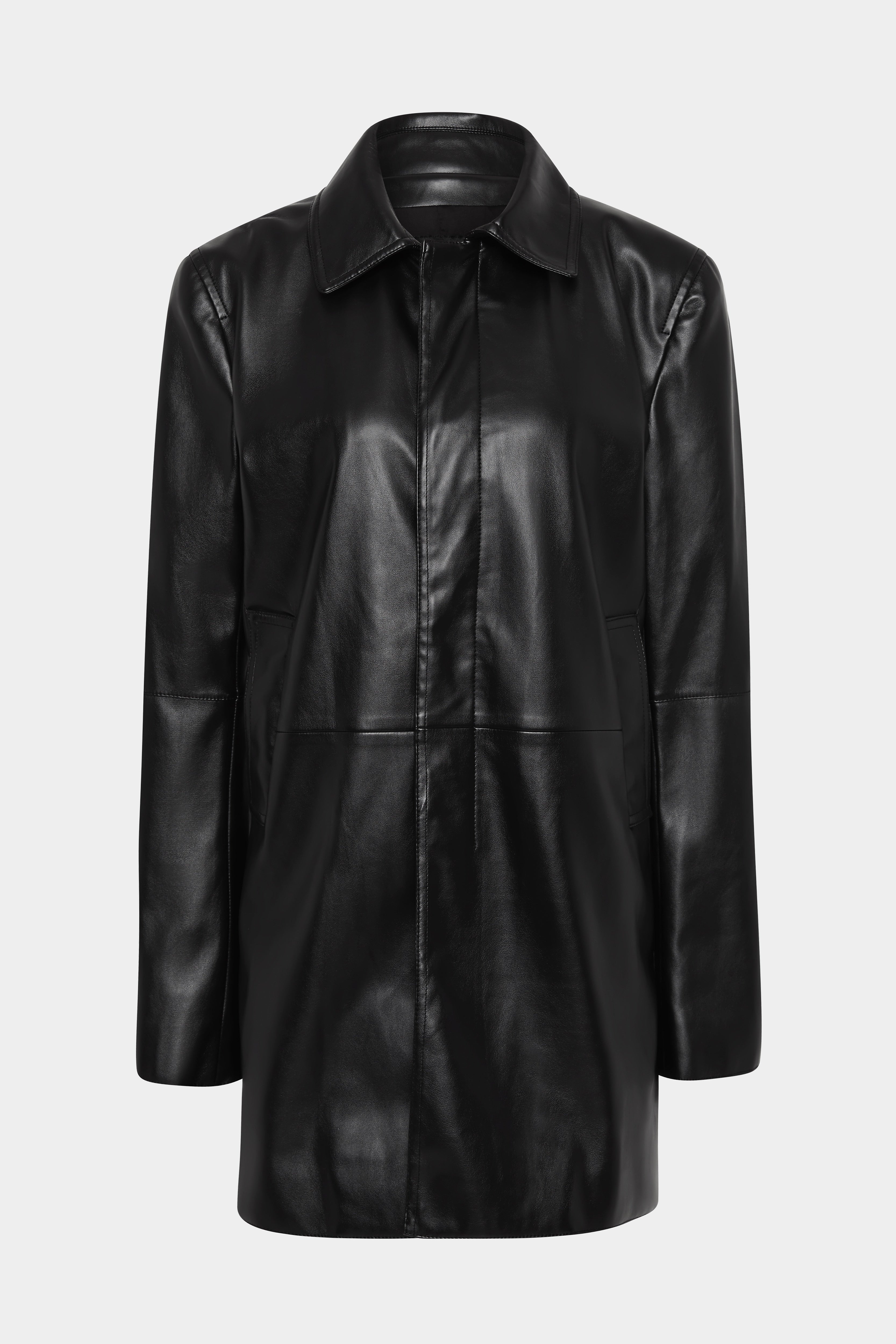 Brera Coat for Women - Classic Black Wool Blend Trench Coat with Belt | Perfect for Office, Business, and Formal Occasions