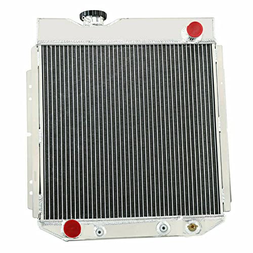 ALLOYWORKS 4-Row All Aluminum Radiator Fan Shroud Kit - Fits 1964-1966 Ford Mustang, 1960-1965 Falcon Ranchero & 1961-1965 Mercury Comet V8 - High-Performance Cooling Upgrade for Classic Car Restoration & Hot Rod Builds