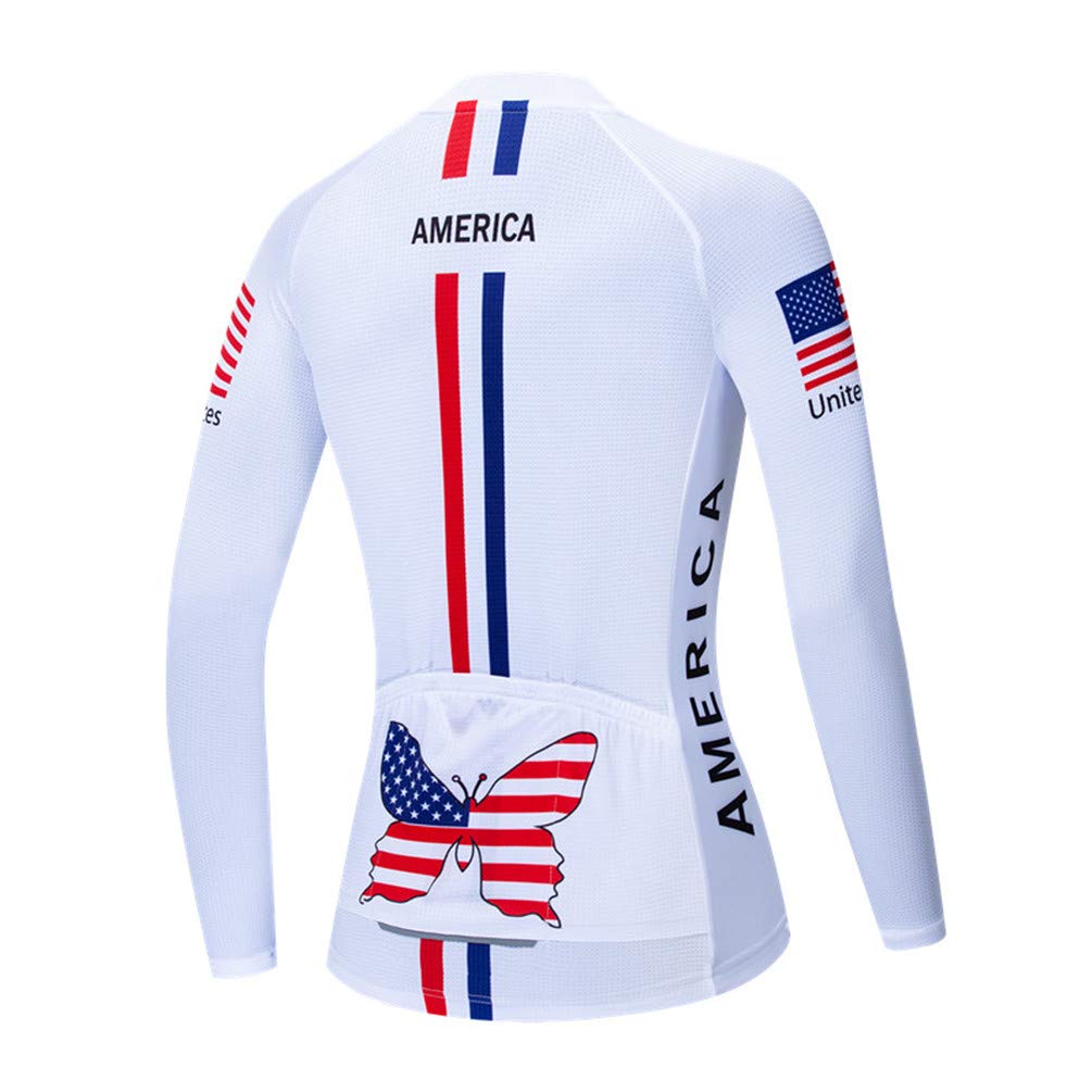 Women's Long Sleeve Cycling Jersey - Breathable Bike Shirt with Pockets for Road Biking & Outdoor Sports | Perfect for Autumn Rides, Commuting & Fitness Training