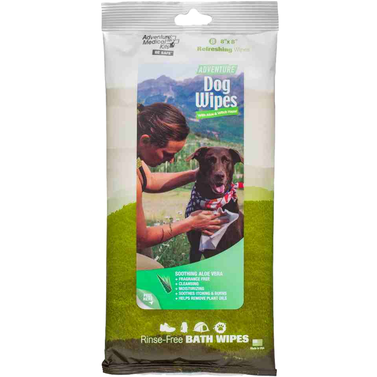 Premium Adventure Dog Wipes for Pets - Hypoallergenic, Scented & Biodegradable - Perfect for Hiking, Travel & Outdoor Activities with Your Dog