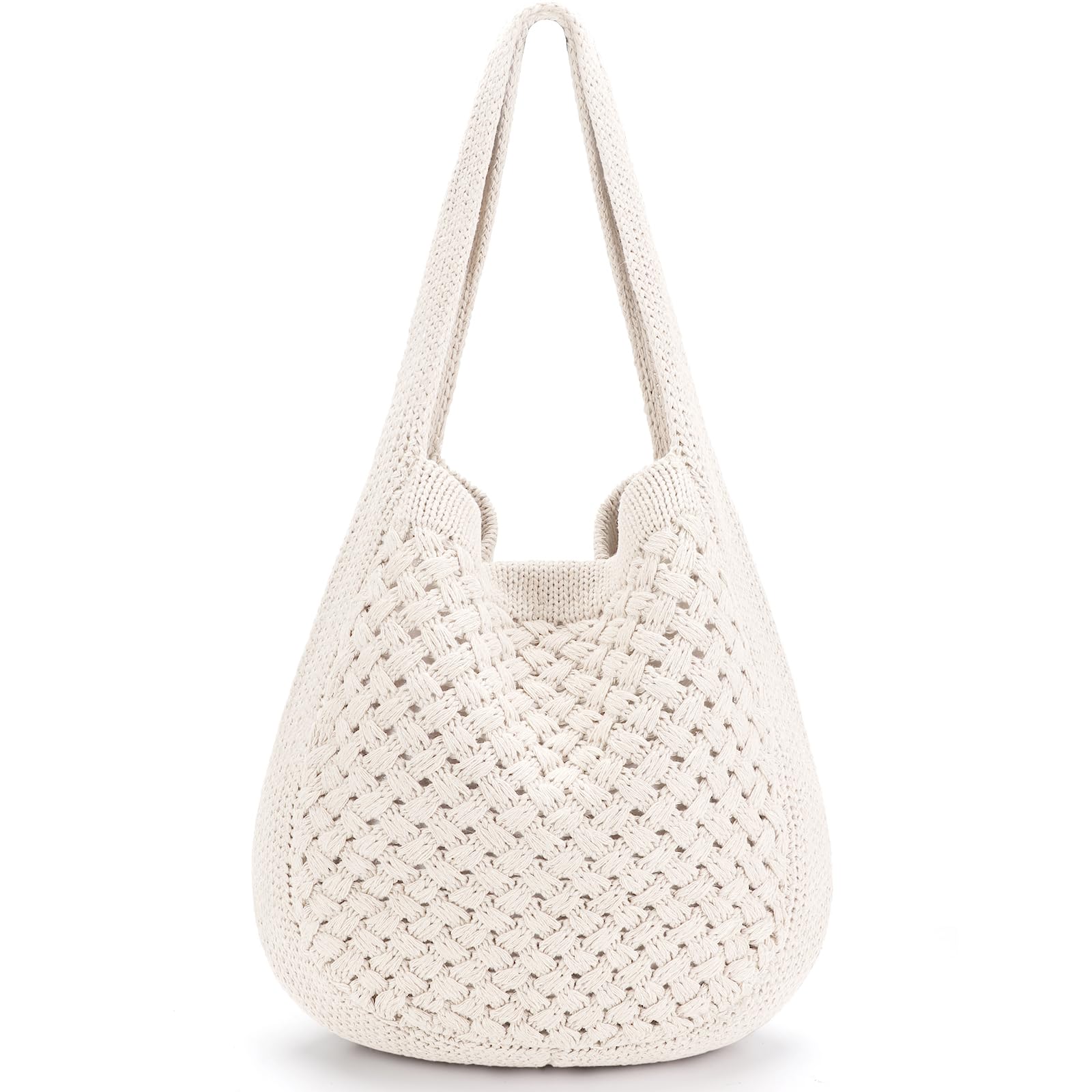 Hatisan Women's Crochet Tote Bags - Large Aesthetic Knit Shoulder Handbags for Beach, Shopping & Travel | Stylish Boho Purse for Women