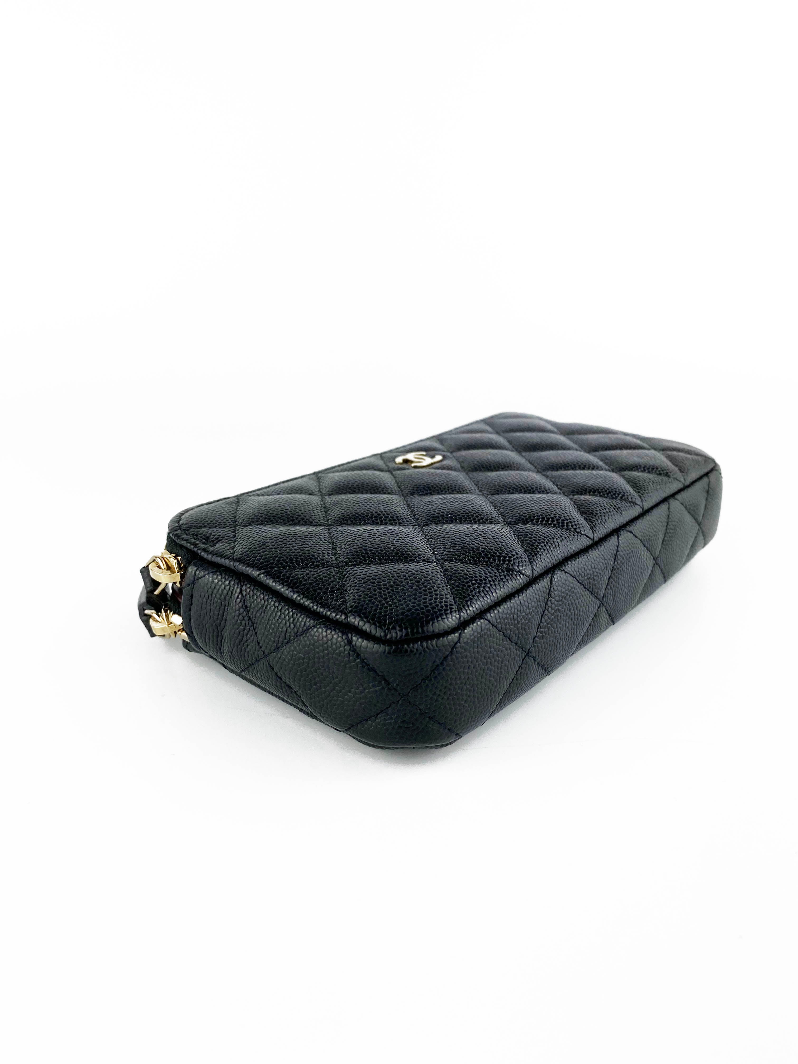 Chanel Black Caviar Leather Wallet on Chain Crossbody Bag - Luxury Designer WOC for Women, Perfect for Parties, Date Nights & Everyday Use