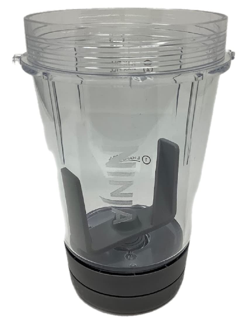 Shark Ninja 14 oz Smoothie Bowl Maker Cup 701KKU100 - Compatible with CO351B, SS100, SS101, SS300, SS351 Foodi Blenders (Clear & Black) - Perfect for Healthy Smoothie Bowls, Breakfast Blending & Meal Prep