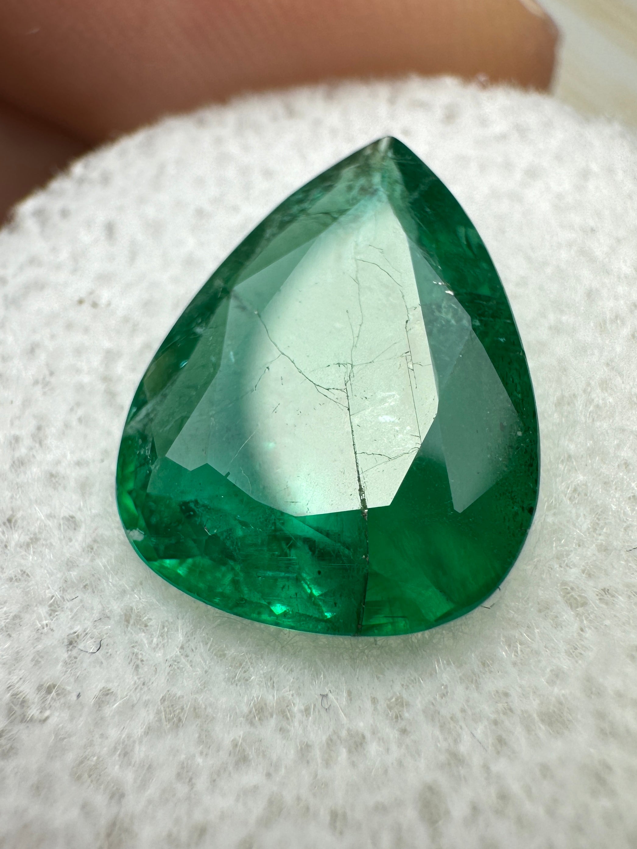 3.78 Carat 14x10mm Deep Green Natural Loose Zambian Emerald Pear Cut Gemstone for Jewelry Making, Engagement Rings & Luxury Gifts
