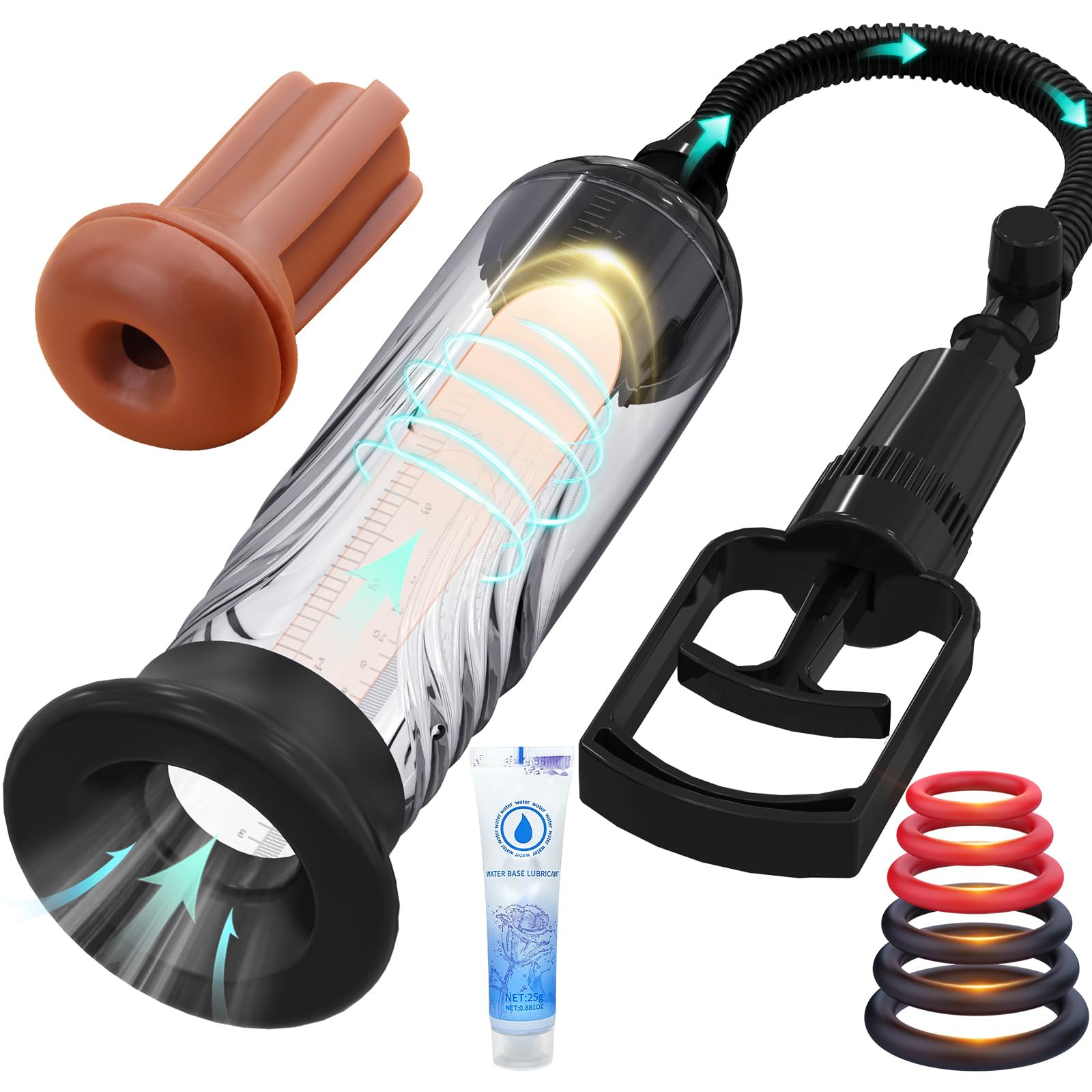 Realistic Male Enhancement Pump with Faux Vagina - Penis Enlargement & Masturbation Toy for Men - Perfect for Solo Play & Couples Fun