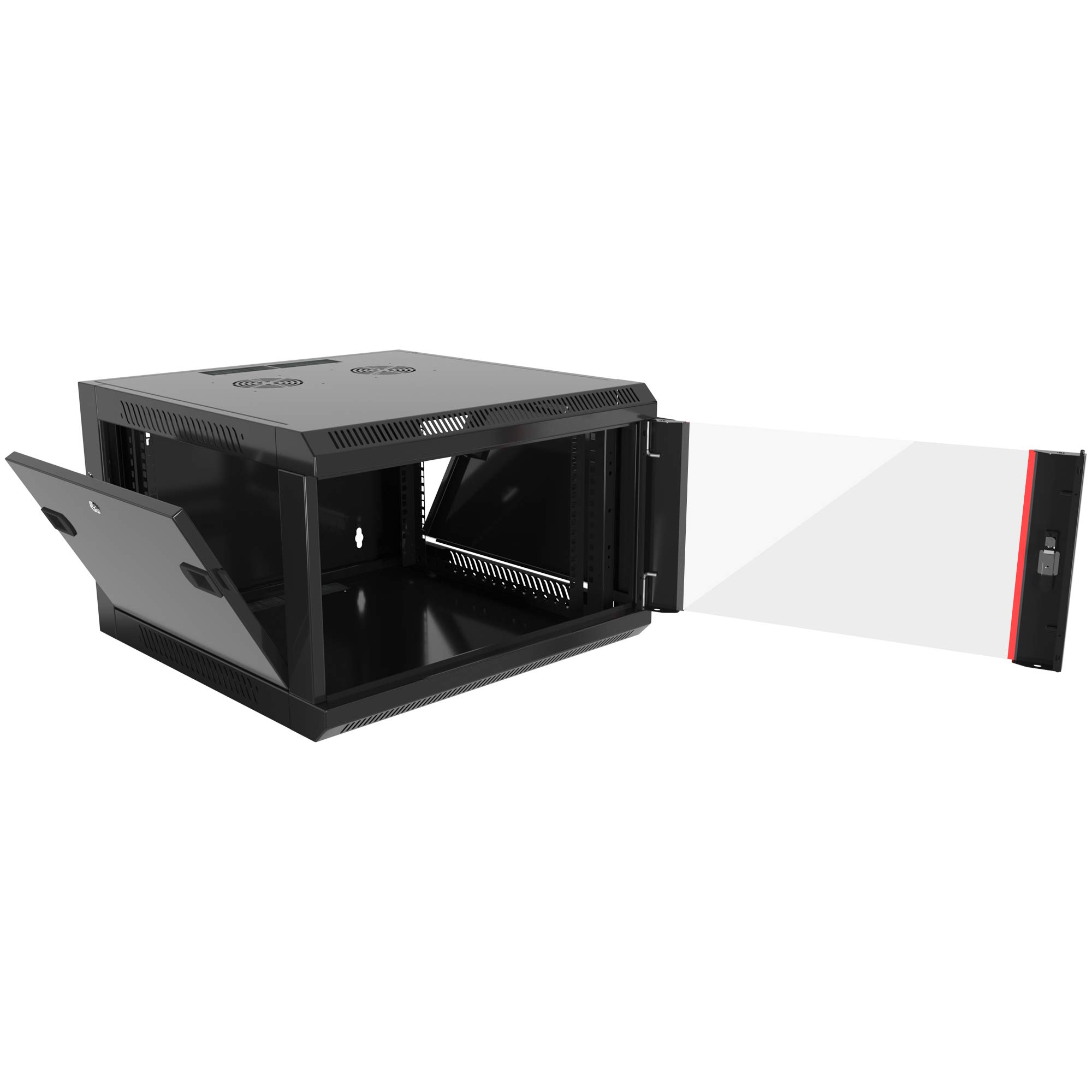 9U Wall Mount Server Rack Cabinet - 18-Inch Depth Network Equipment Enclosure for Electronics, Security & AV Systems - Ideal for Data Centers, Home Studios & Office IT Installations