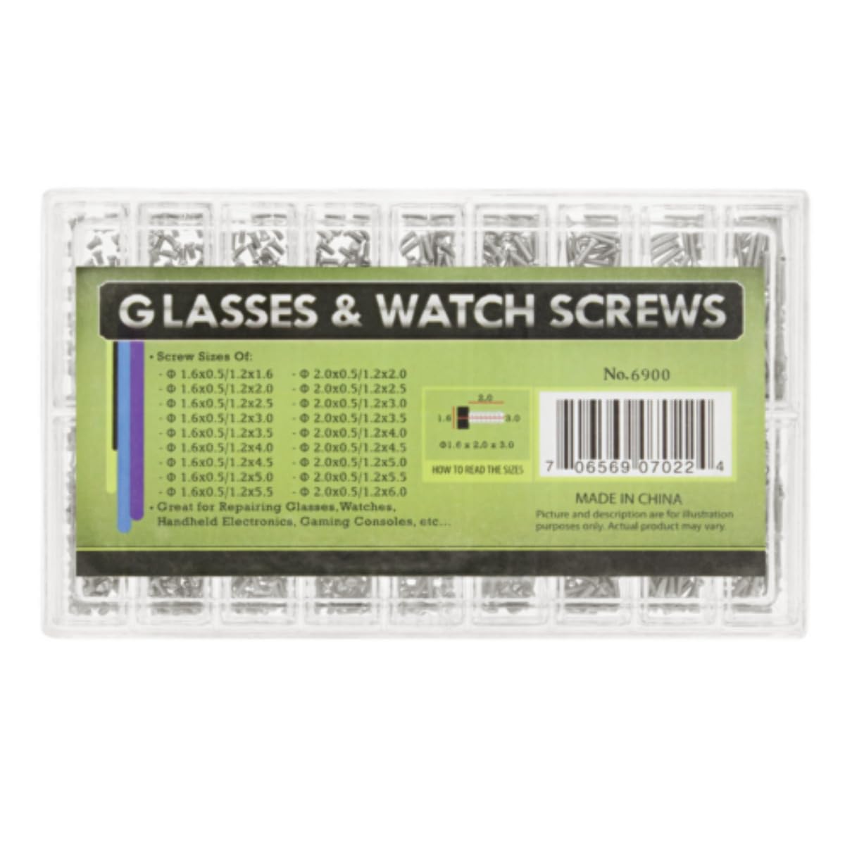 900pcs Stainless Steel Micro Watch Screws & Eyeglass Repair Kit - Compatible with Rolex, Seiko, Casio Watches | Watch Repair Tools for DIY, Jewelry Making & Eyewear Maintenance