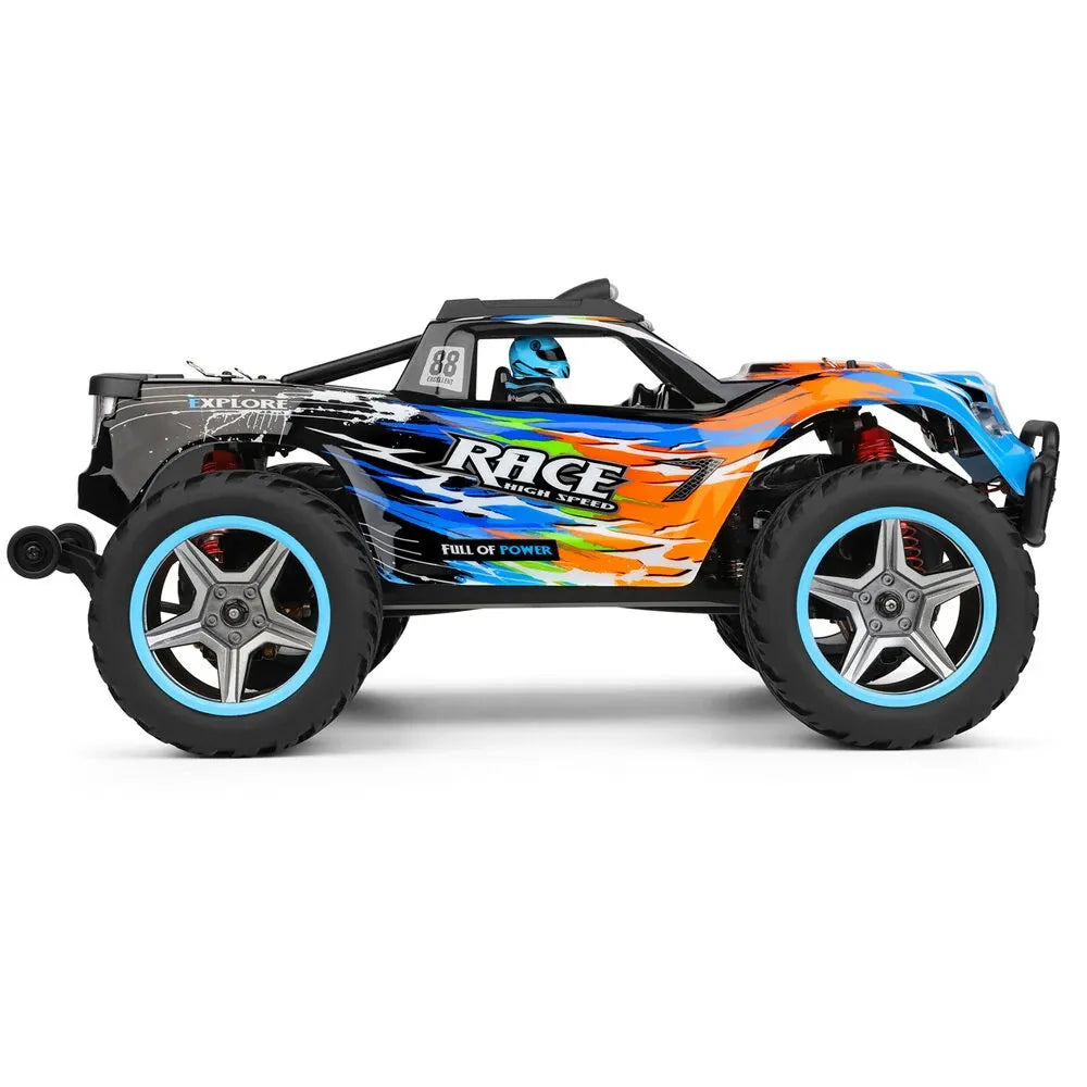 WLtoys 104019 1/10 Scale 2.4GHz 4WD 55KM/H High-Speed Brushless RC Racing Car - Remote Control Off-Road Crawler Monster Truck for Adults & Kids - Perfect for Backyard Racing, Off-Road Adventures & RC Car Competitions