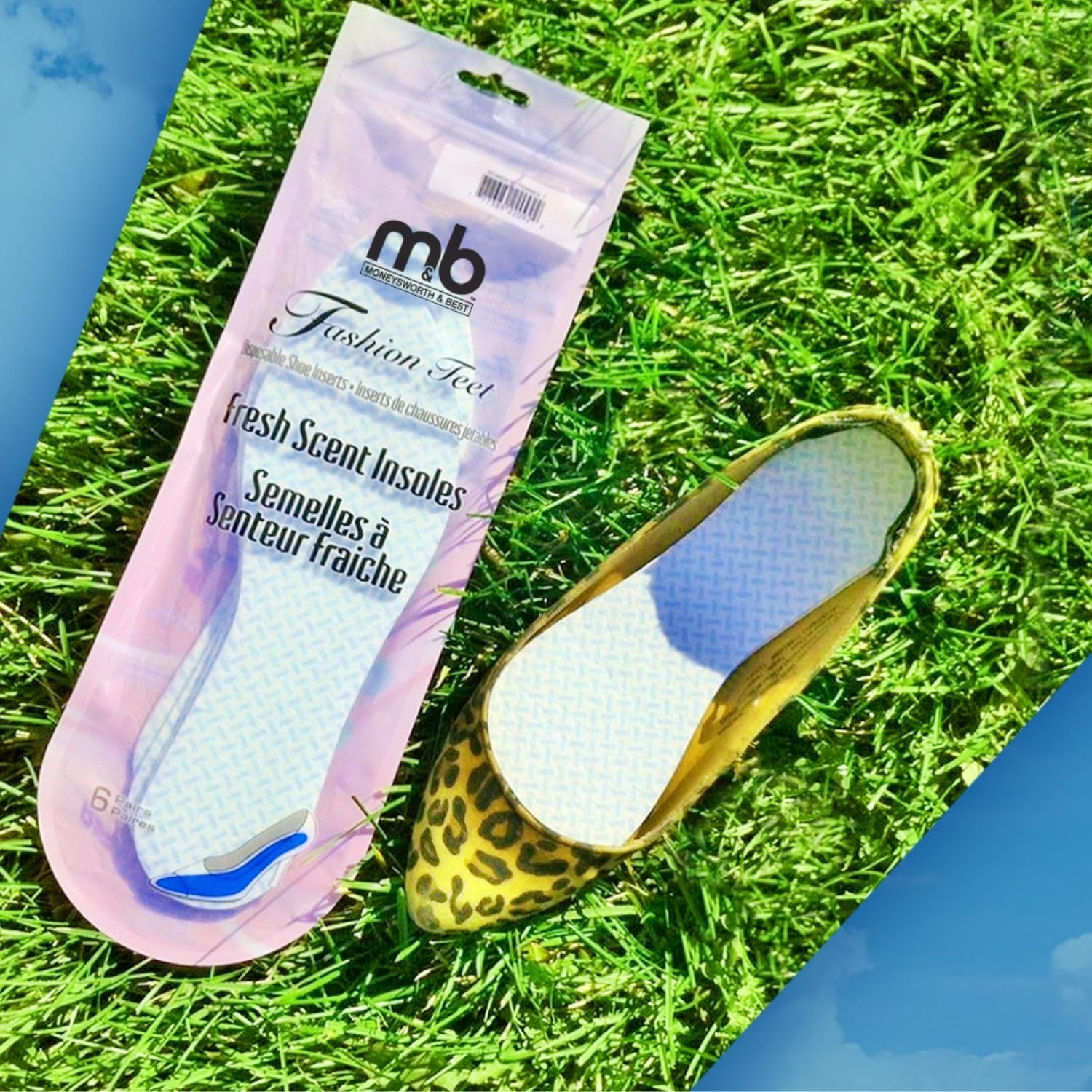 Best Women's Fresh Scent Shoe Insoles for Odor Control (Size 5-10) - Comfortable Foot Support for Work, Gym & Daily Wear