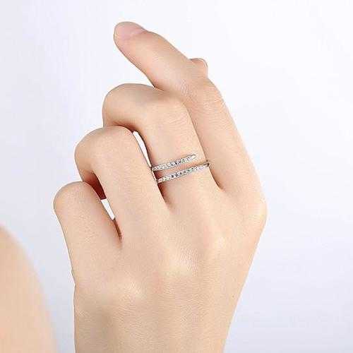Elegant Pave Crystal Swirl Ring - Minimalist & Dainty Jewelry for Women - Perfect for Weddings, Anniversaries & Everyday Wear