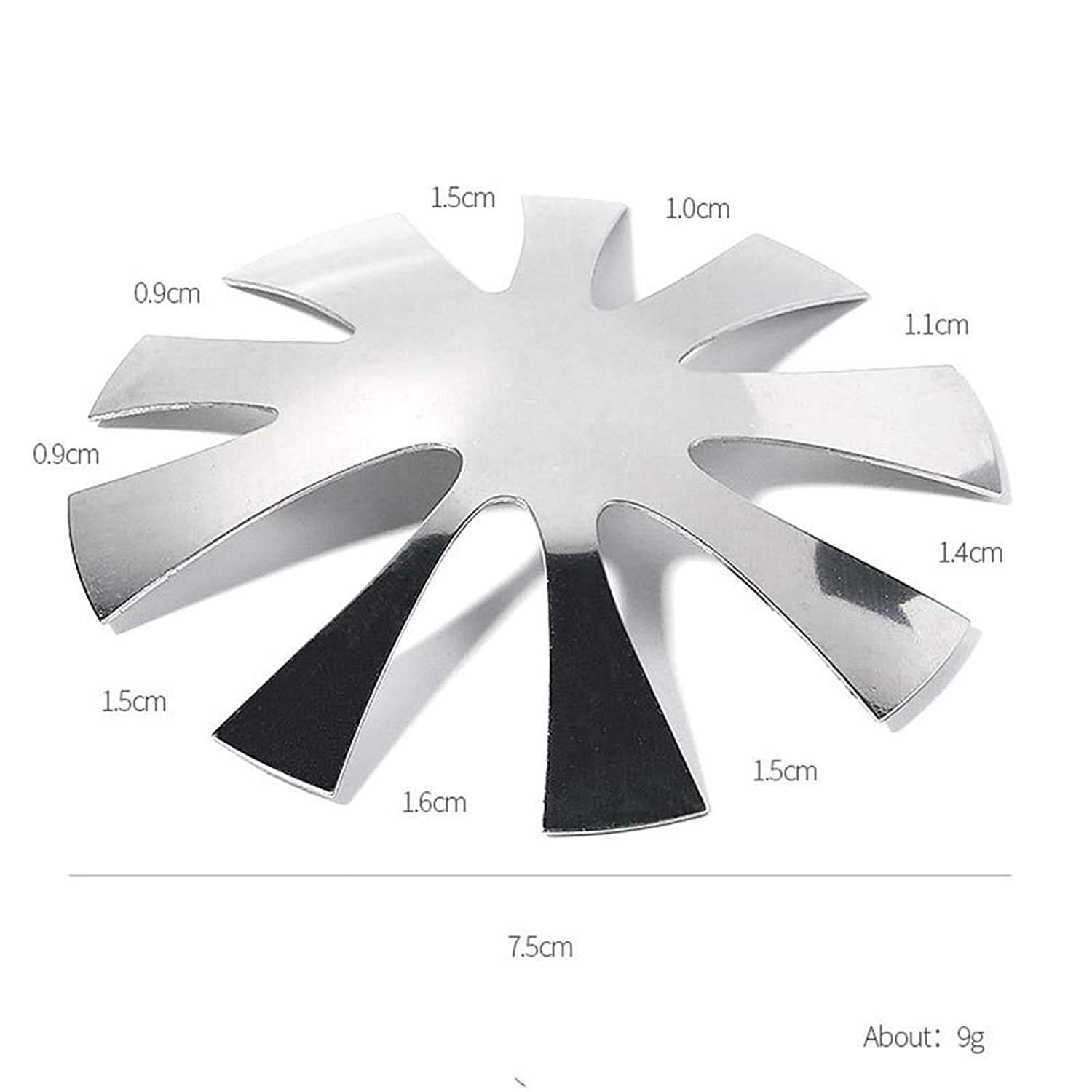 Professional Stainless Steel French Manicure Nail Cutter Plate - Acrylic Nail Art Tool Kit for Edge Trimming & Perfect Shaping (1pc, Dazzling) - Salon Quality DIY Nail Care at Home