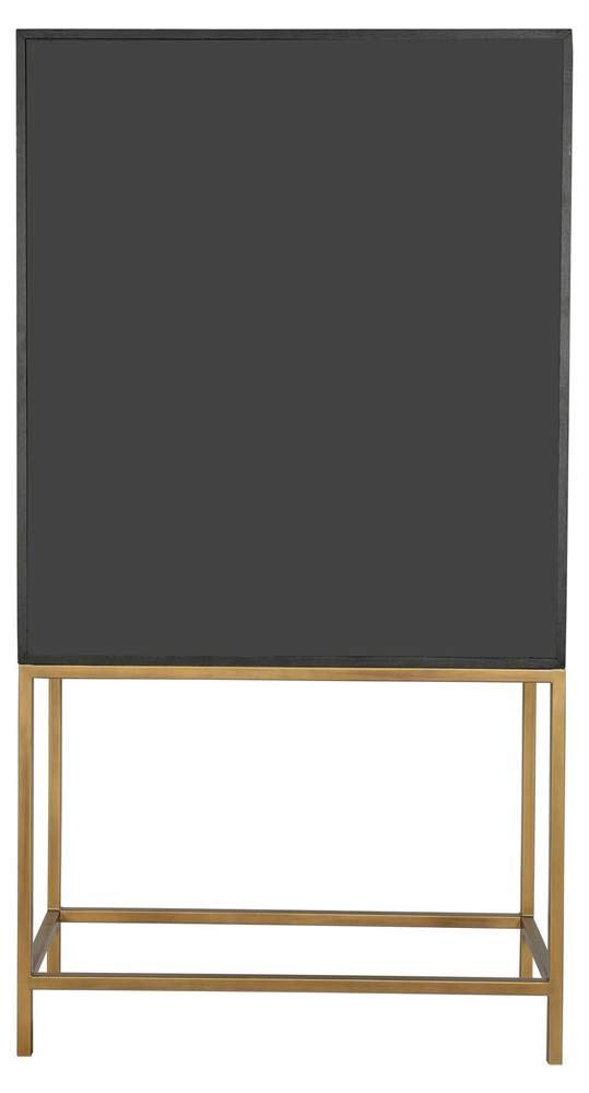 Moe's Home Mako Solid Wood Bar Cabinet in Gray - Stylish Home Bar Furniture for Living Room, Dining Room & Entertainment Spaces