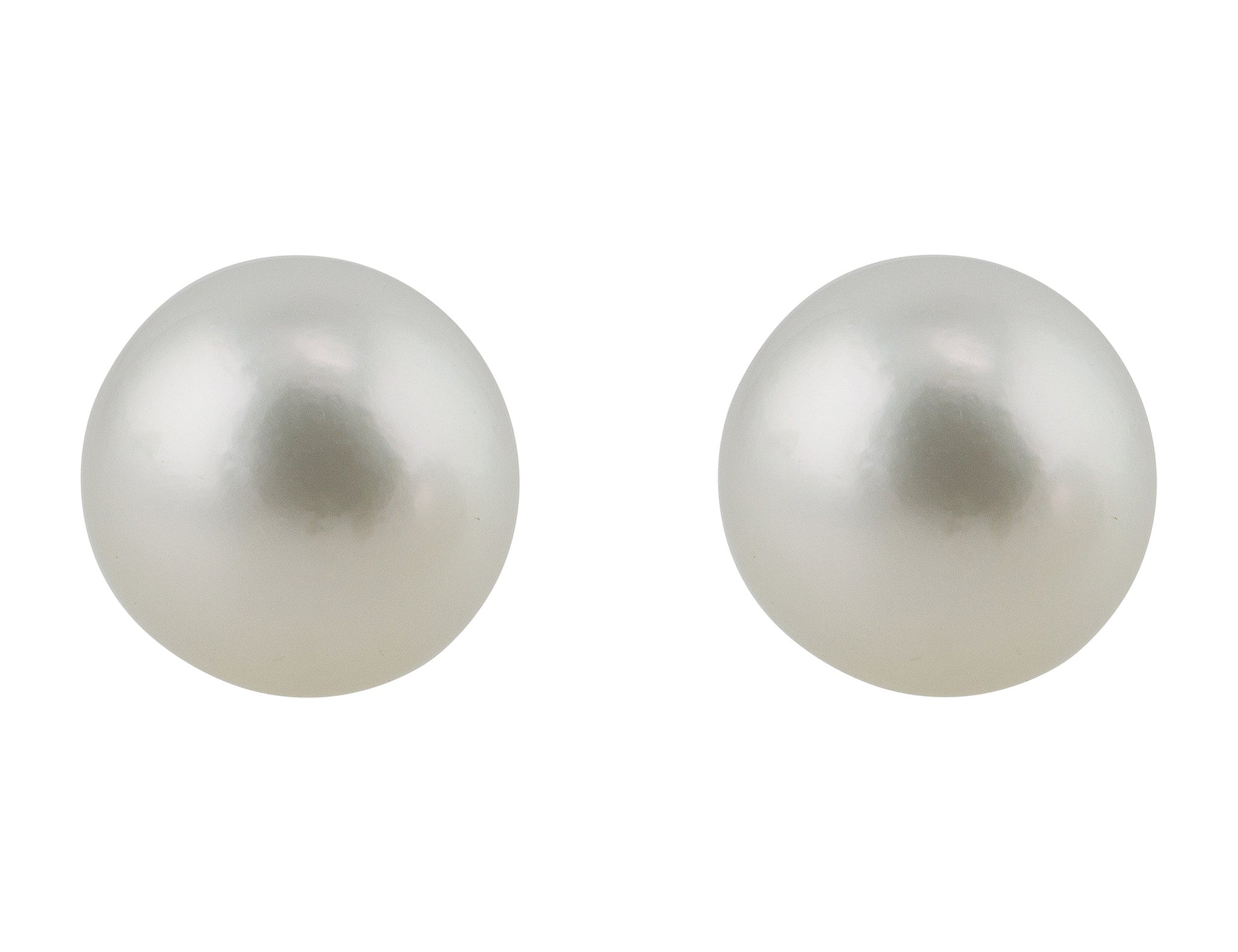 18K White Gold South Sea Pearl Earrings for Women – Luxury Stud Earrings for Wedding, Party & Special Occasions
