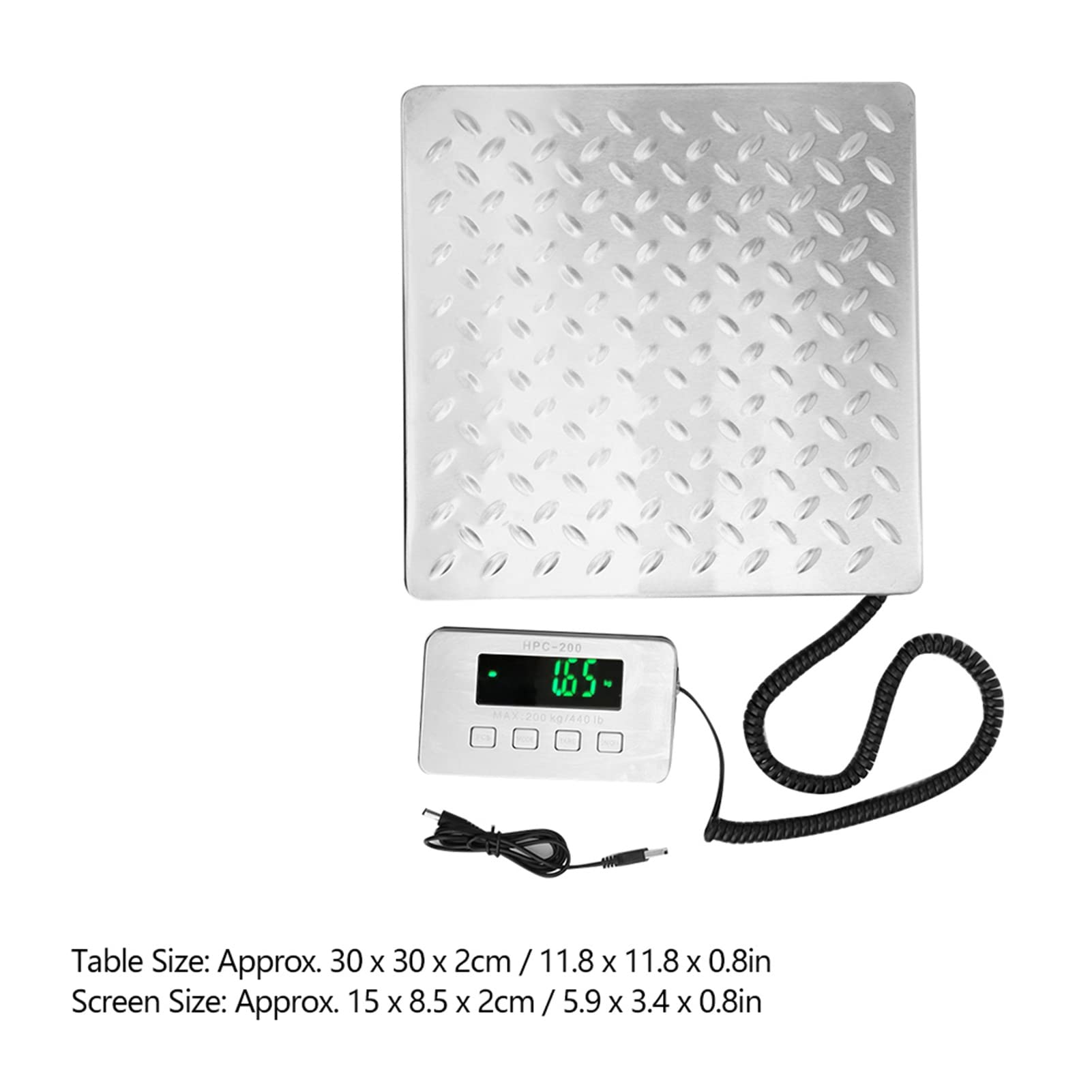 200kg/0.05g Digital Luggage Scale with Stainless Steel Hook - High Precision Portable Electronic Baggage Weighing Scale for Travel, Shipping & Airline Check-in