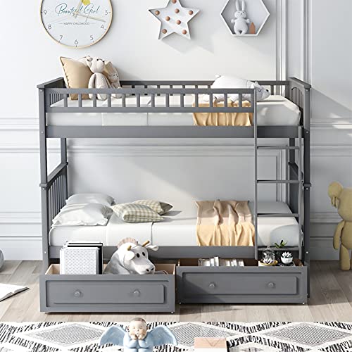 Grey With 2 Drawers
