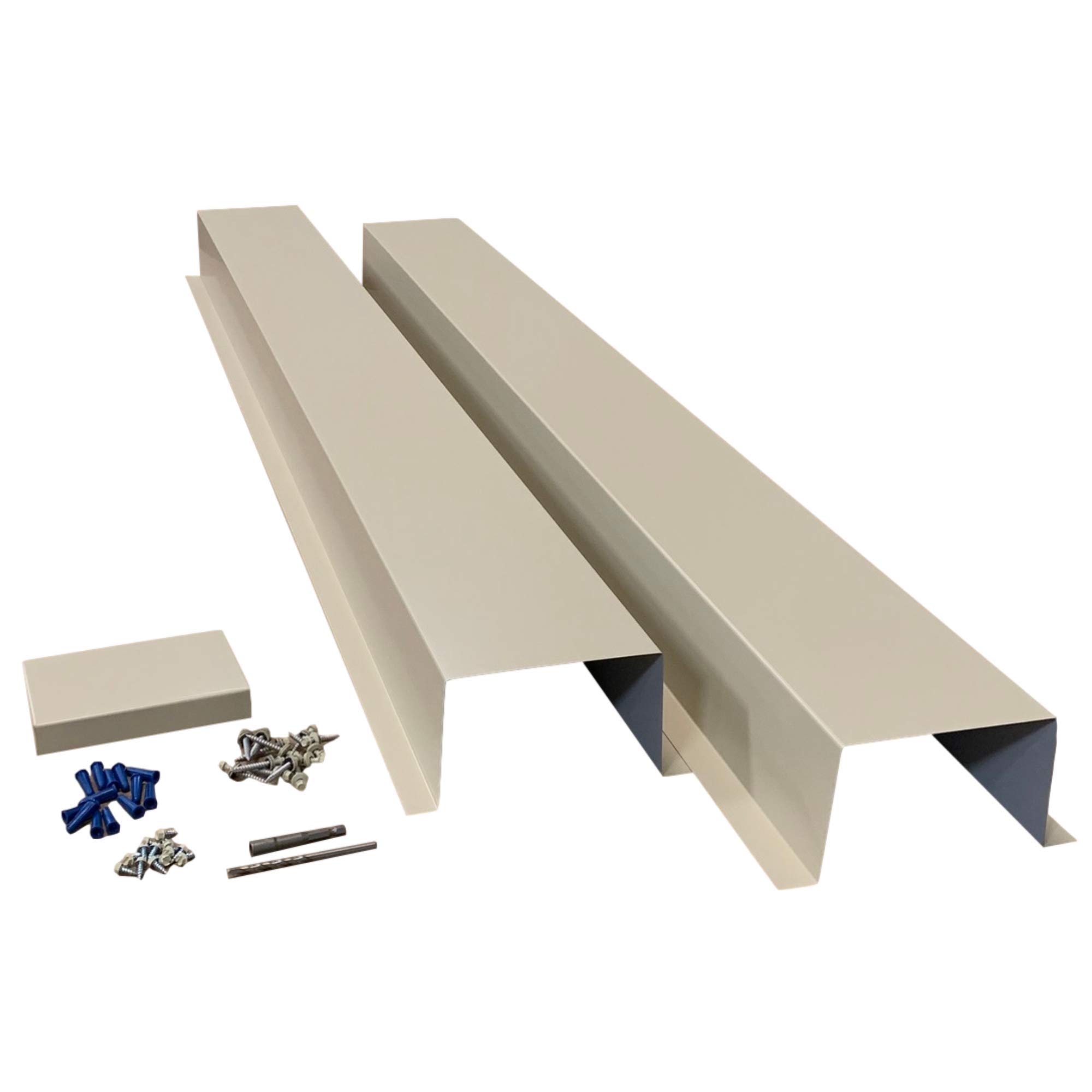 EAGLE 1 Metal Line Set Cover Kit for Mini Split & Central AC Heat Pump - 4x4 Light Stone - Durable HVAC Protection for Indoor/Outdoor Use - Home & Commercial Installation