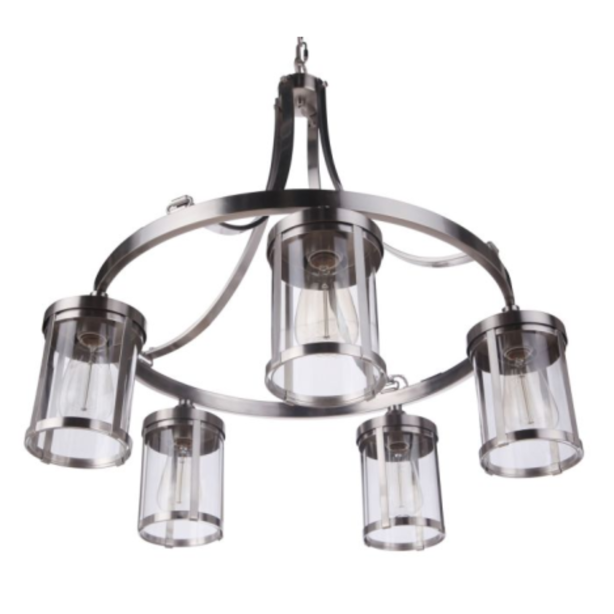 Craftmade Elliot 5-Light Chandelier in Satin Brass - Elegant Dining Room Lighting Fixture for Modern Home Decor