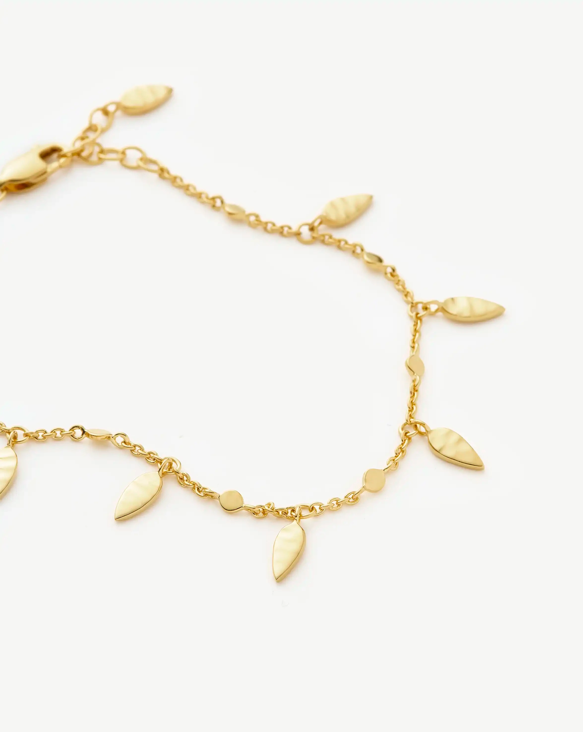 18K Gold Plated Vermeil Leaf Bracelet for Women - Elegant & Dainty Jewelry Gift for Birthday, Anniversary & Special Occasions