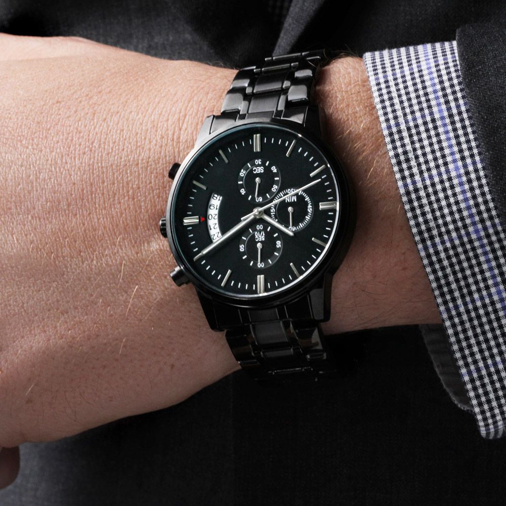 Personalized Engraved Watch for Men - Custom Gift for Dad, Husband - Birthday, Christmas, Anniversary Present - Perfect for Formal Events & Everyday Wear