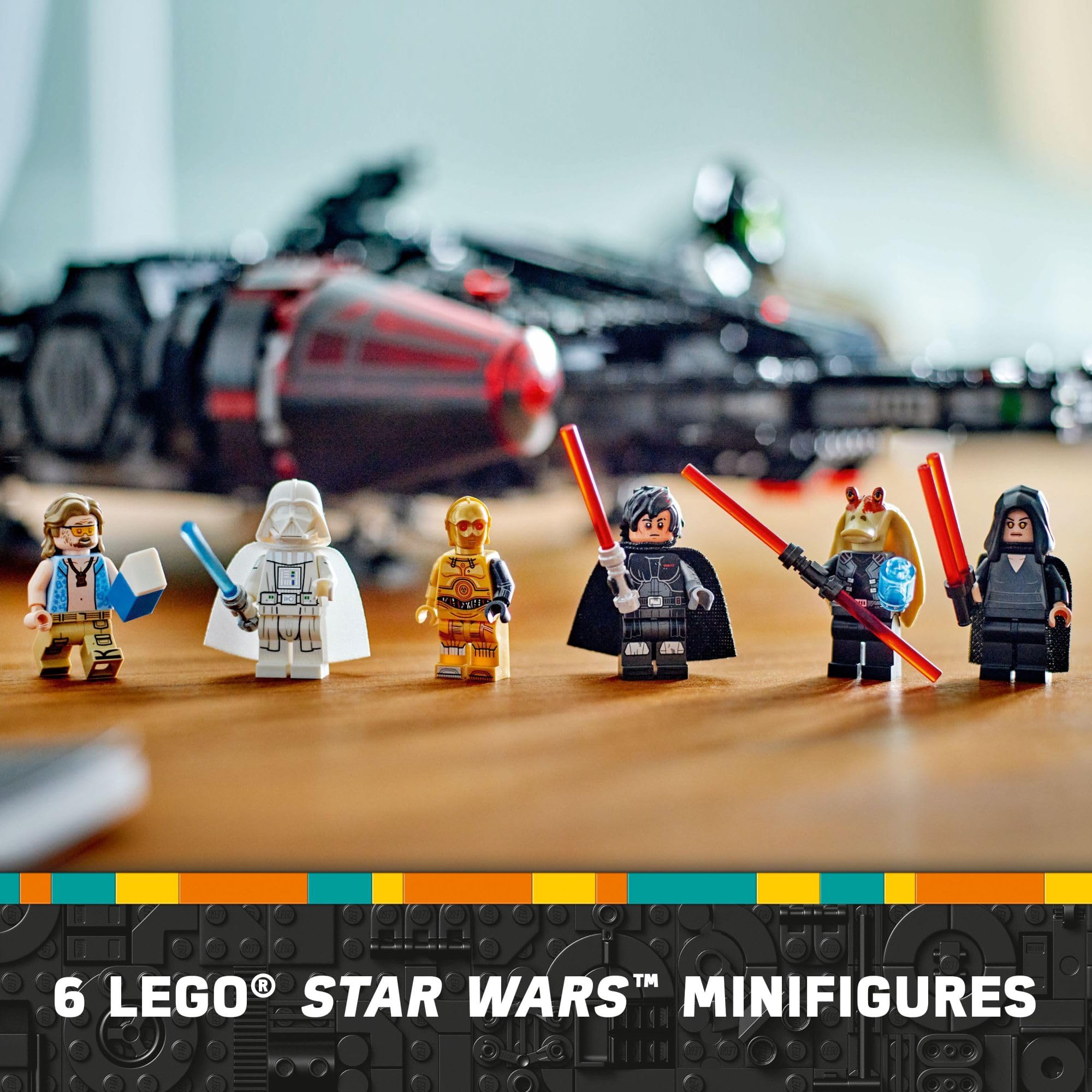 LEGO Star Wars The Dark Falcon Buildable Starship (75389) - Ultimate Collectible Millennium Falcon Toy with 6 Minifigures | Perfect Birthday Gift for Kids & Star Wars Fans | Build & Display for Epic Space Adventures