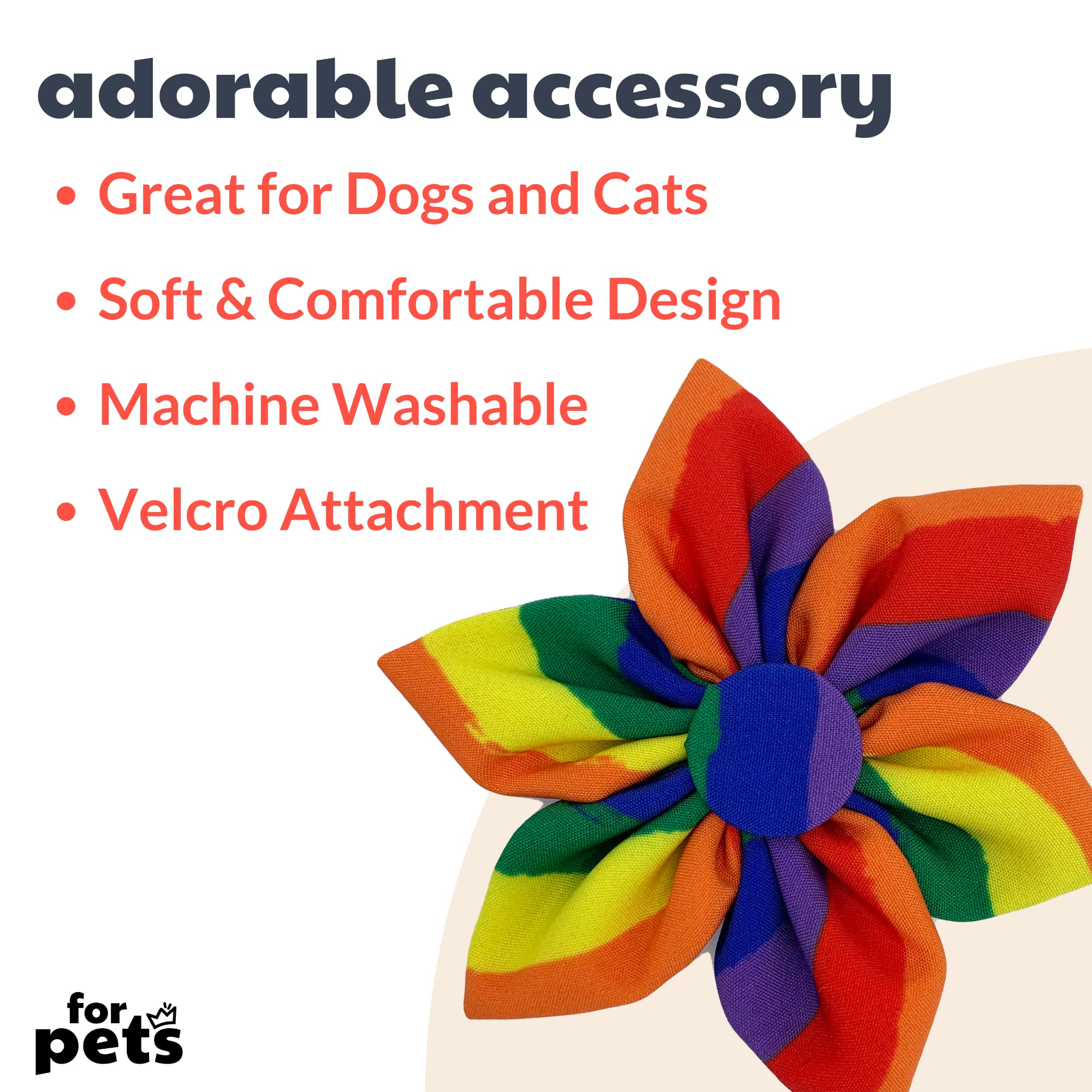 Huxley & Kent Pride Pet Pinwheel Collar for Dogs & Cats - Fun & Comfortable Accessory for Pets