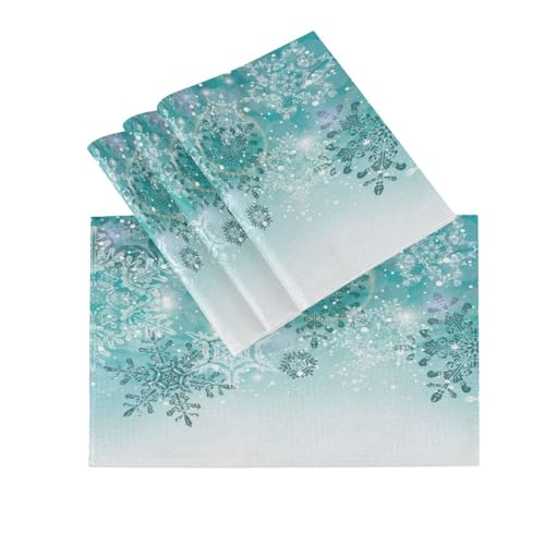 Teal Snowflakes